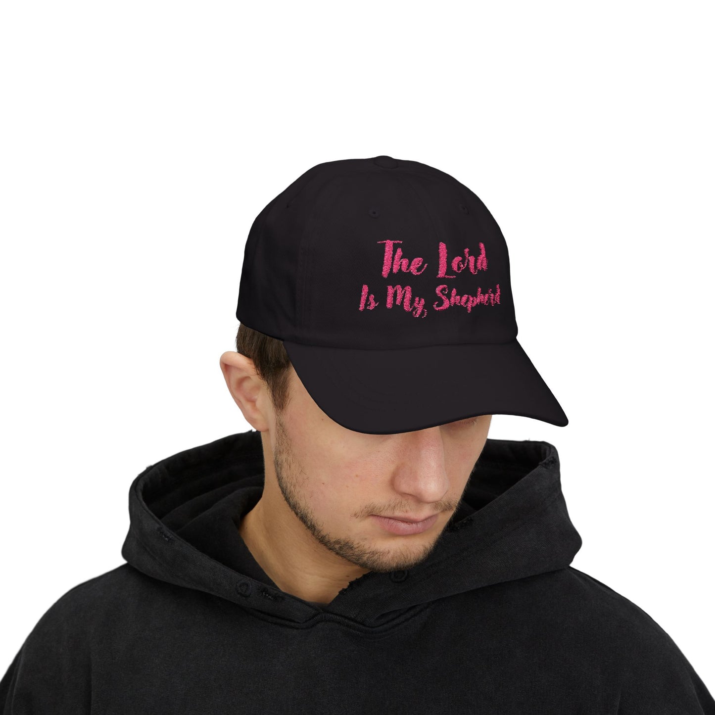 The Lord is My Shepherd in Pink- Embroidered - Classic Dad Baseball Cap - Easter - Mother's Day - Father's Day