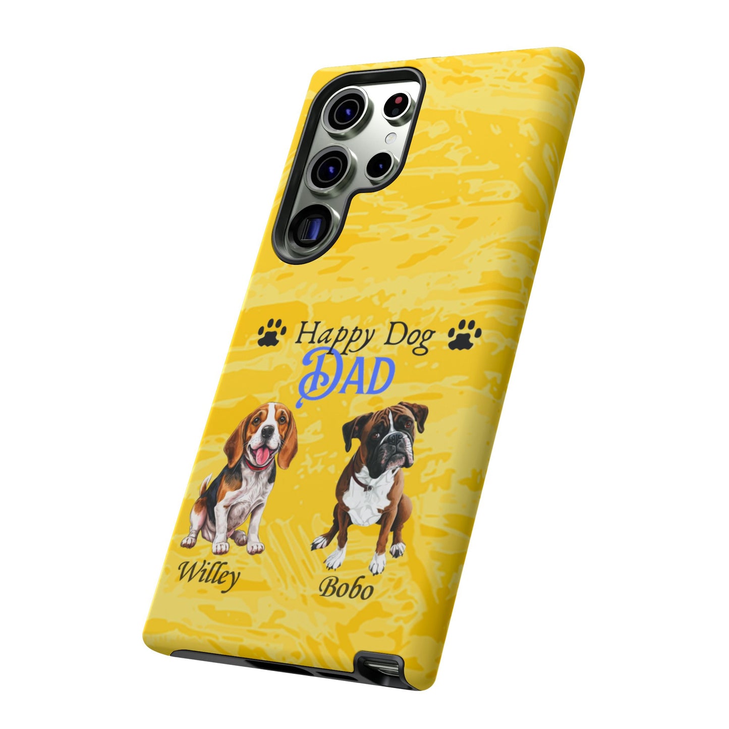 Happy Dog Dad - Personalized - Whimsical Phone Cases - Father's Day