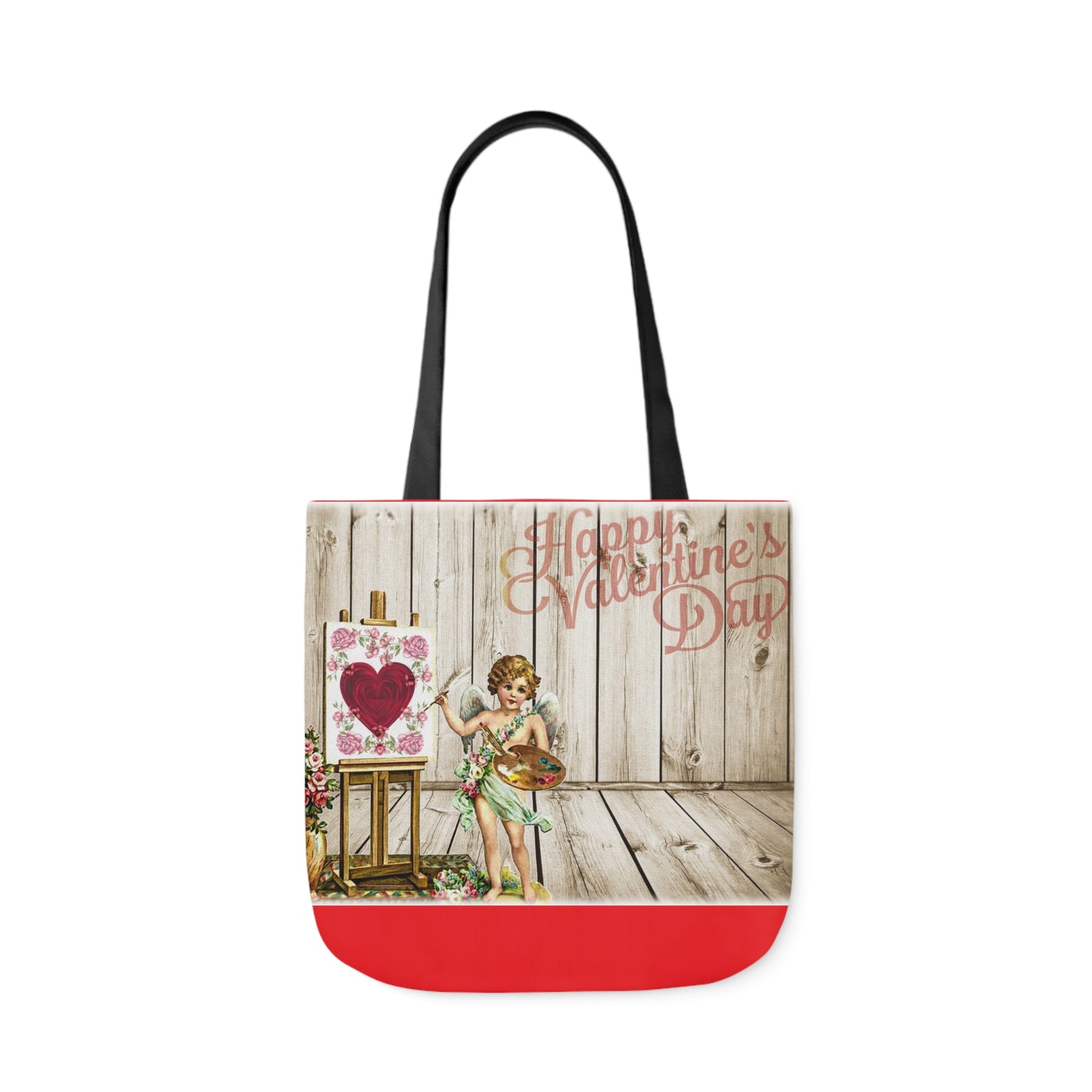 Valentines - Canvas Tote Bag, 5-Color Straps