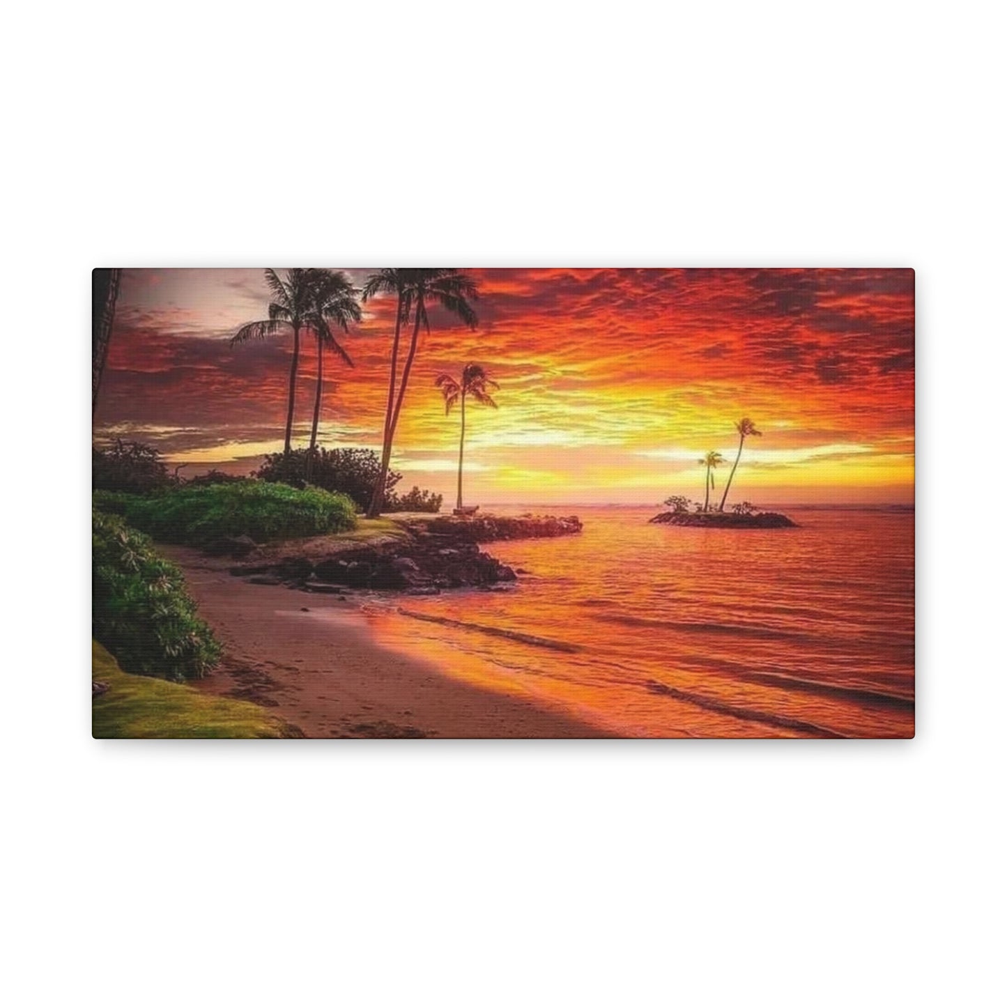 Sunset Island - Canvas Stretched, 0.75"