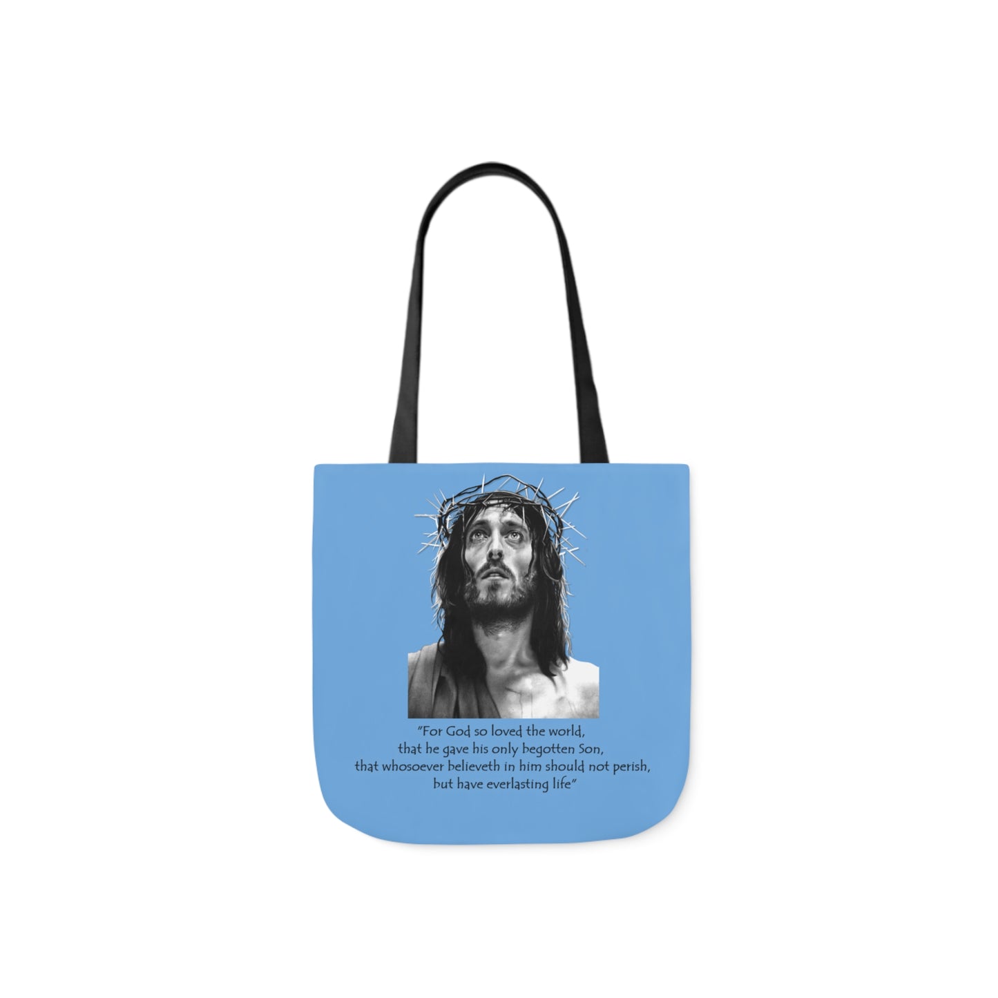 John 3:16 - Canvas Tote Bag, 5-Color Straps - Religion - Easter