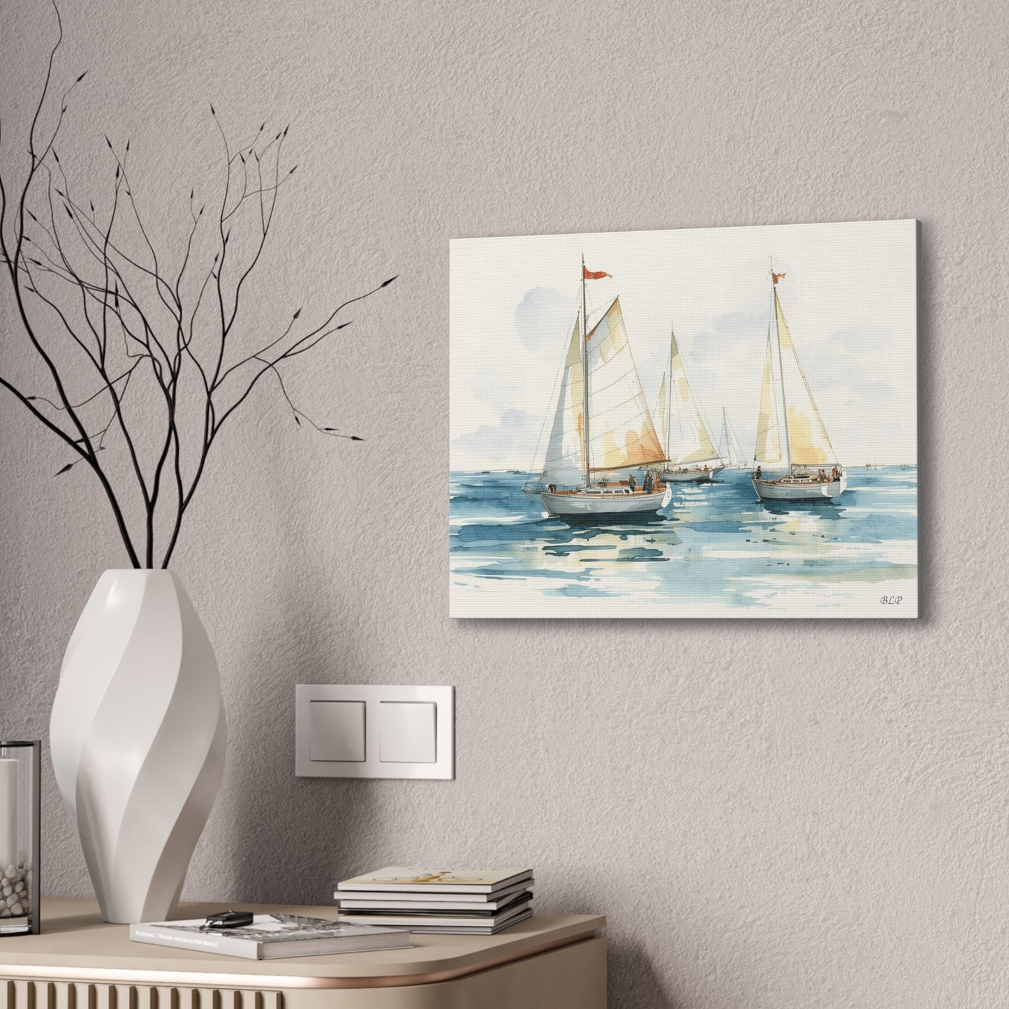 Sailboats - Canvas Stretched, 0.75" - Wall Art 2026 - Scenes