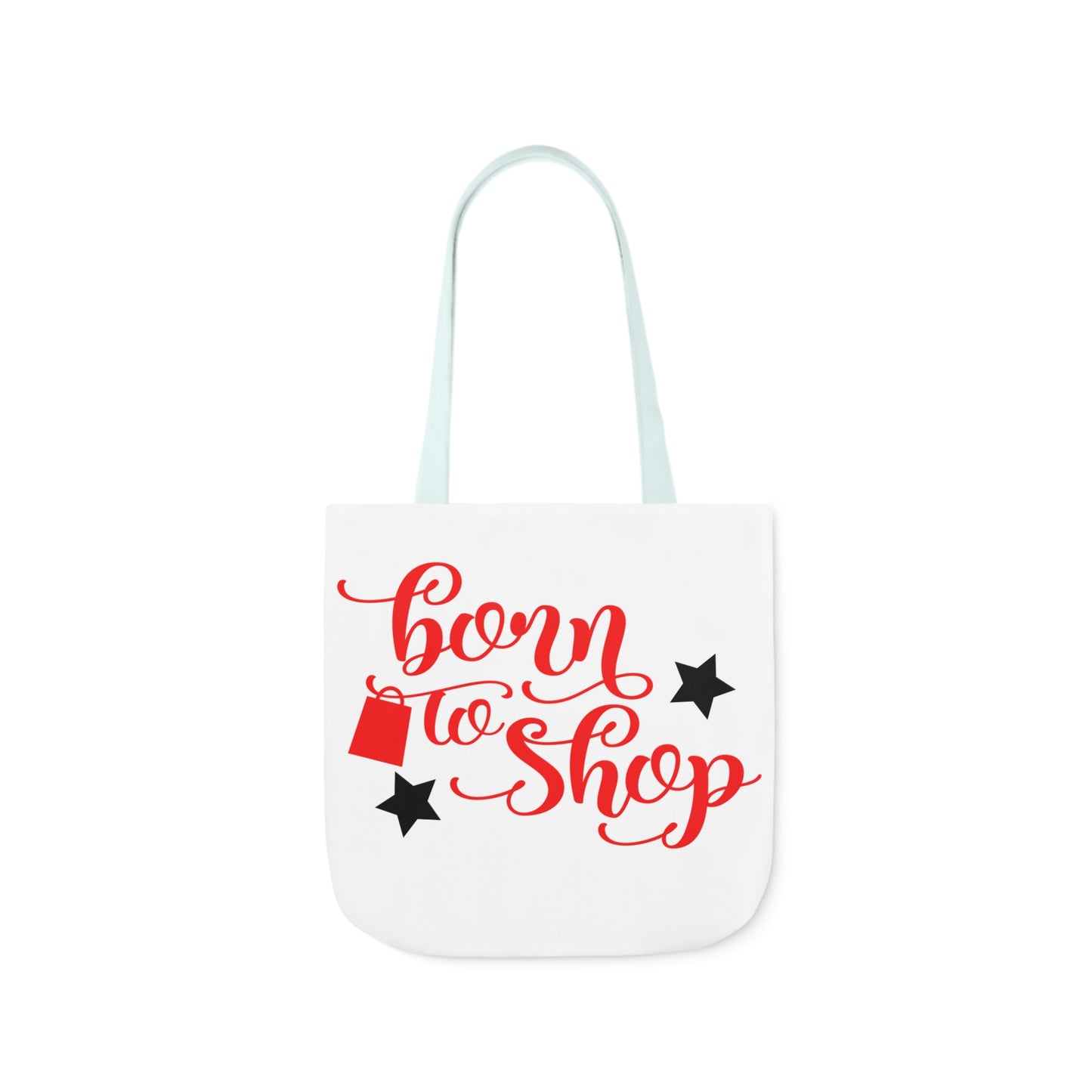 Born to Shop - Canvas Tote Bag, 5-Color Straps - Mother's Day