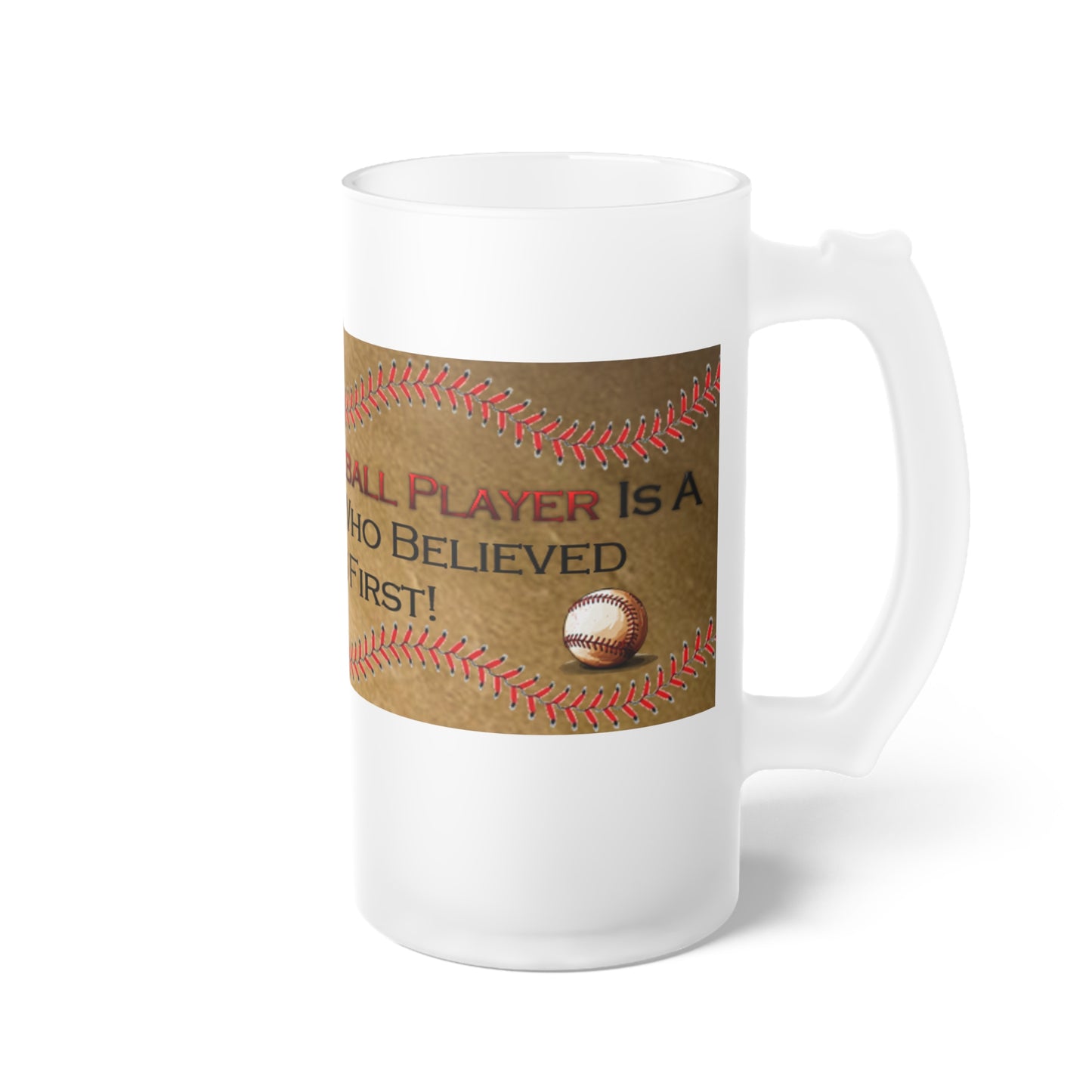 Baseball Dad - Frosted Glass Beer Mug- Father's Day