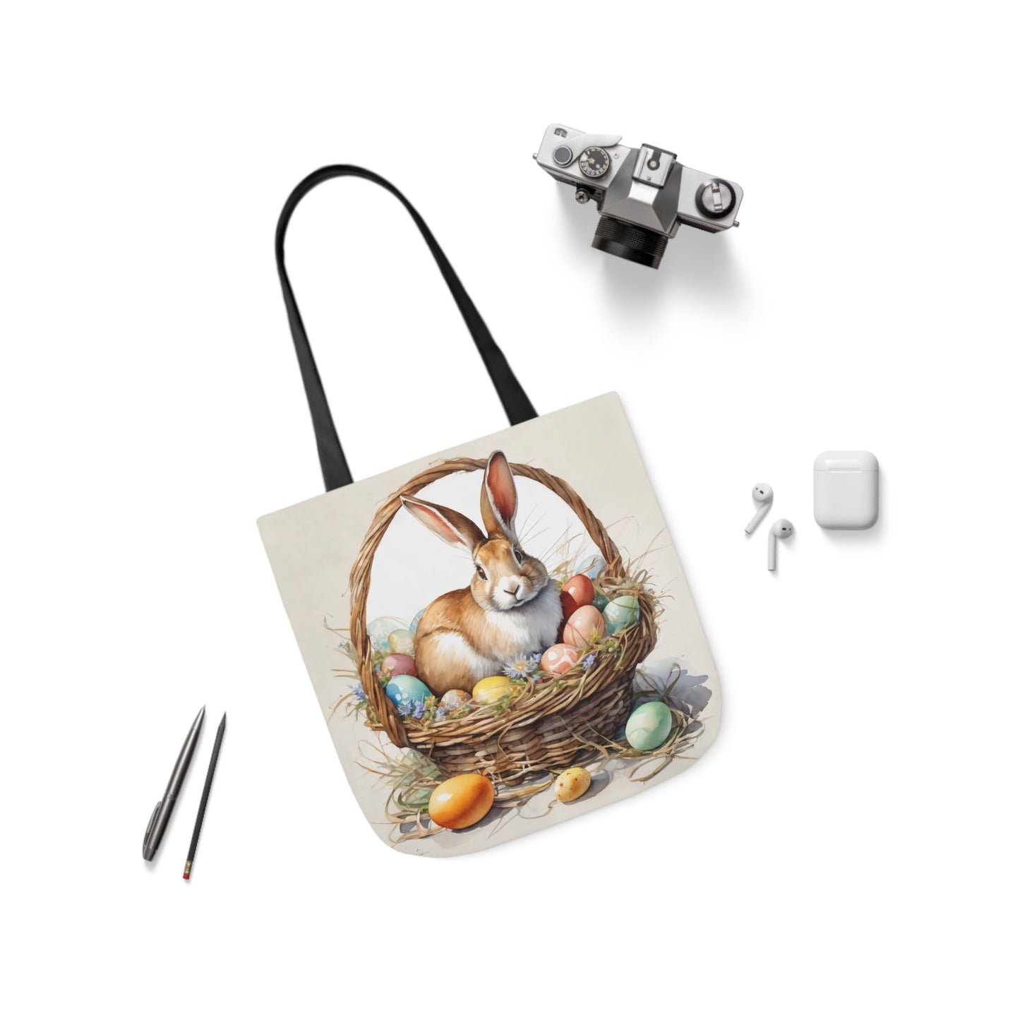 Easter - Canvas Tote Bag, 5-Color Straps -