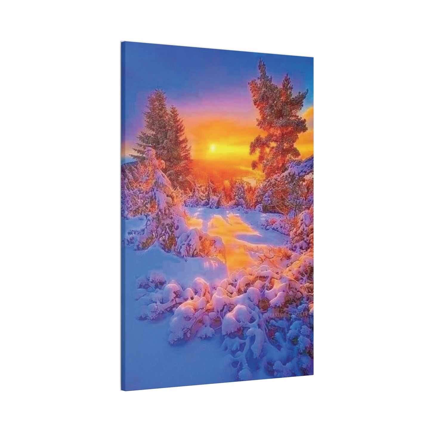 Winter Sunset - Canvas Stretched, 0.75"