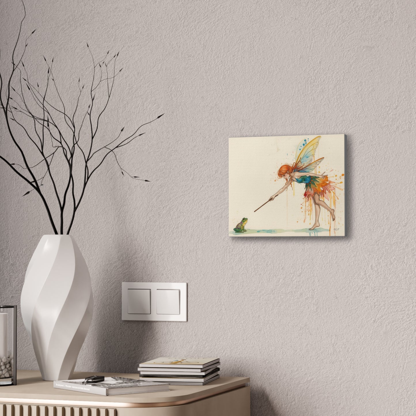 Fairy and the Frog - Canvas Stretched, 0.75" - Wall Art 2026 - Creative