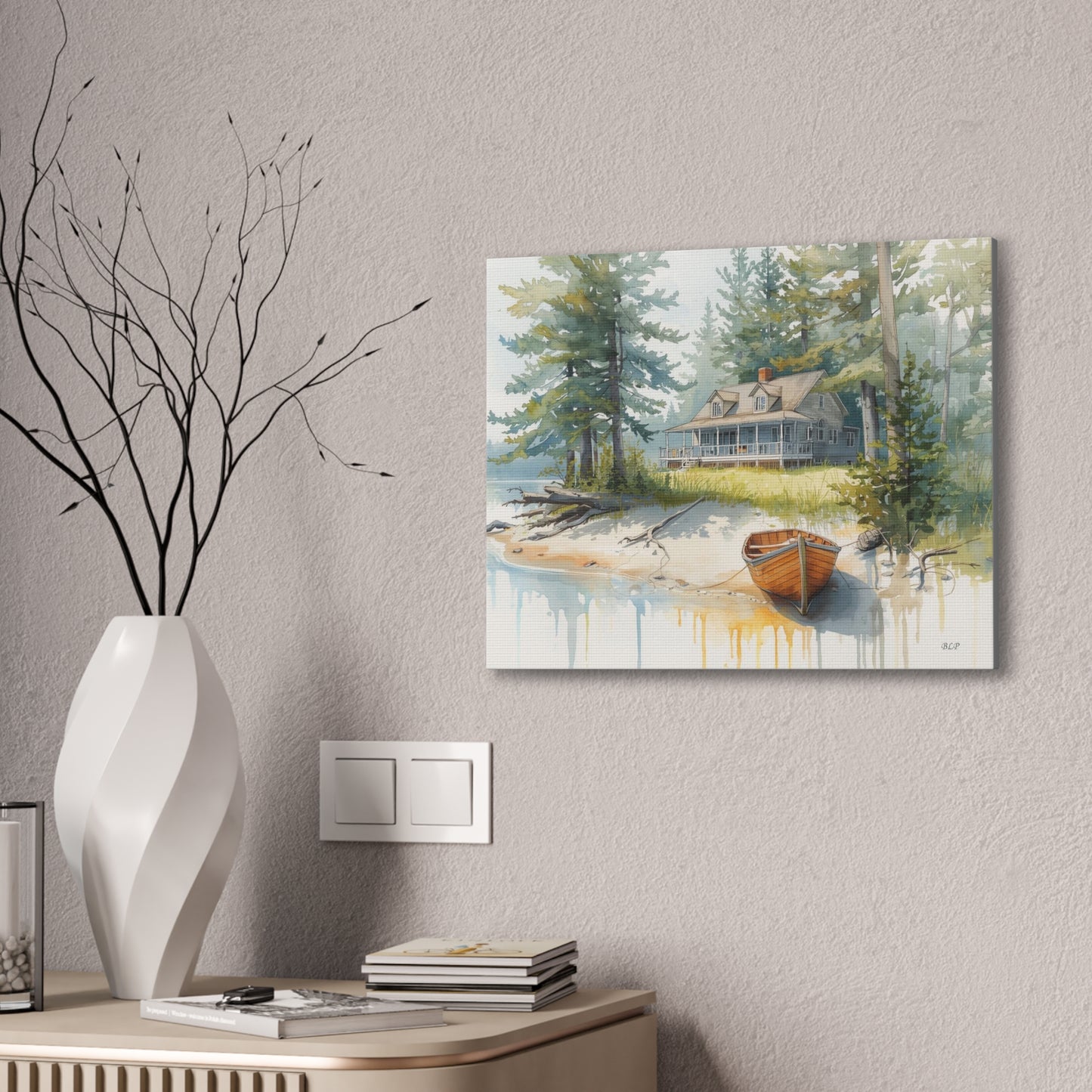 Cabin on the Lake - Canvas Stretched, 0.75" - 2026 Wall Art - Scenes