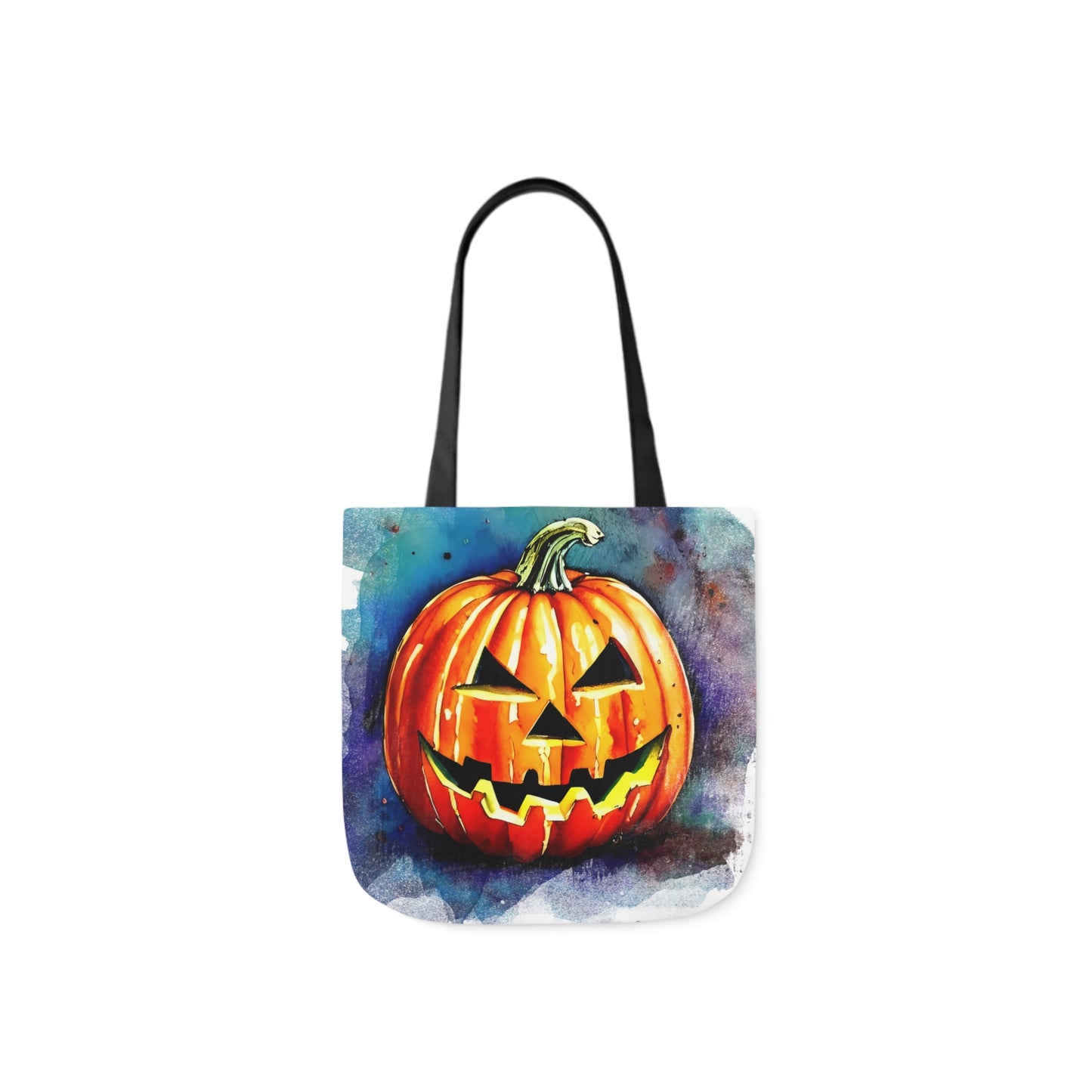 Pumkin Face - Canvas Tote Bag, 5-Color Straps - Halloween