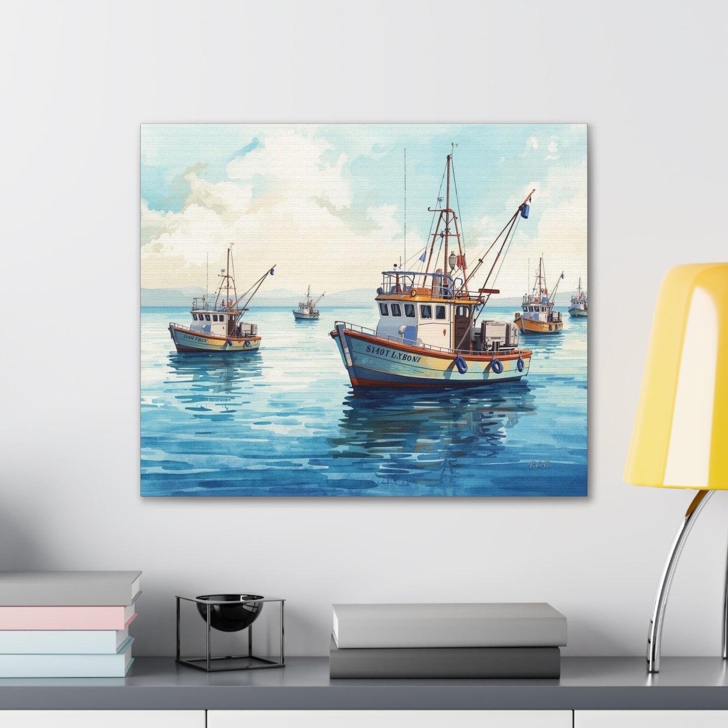 Fishing Fleet - Canvas Stretched, 0.75" - Wall Art 2026 - Scenes