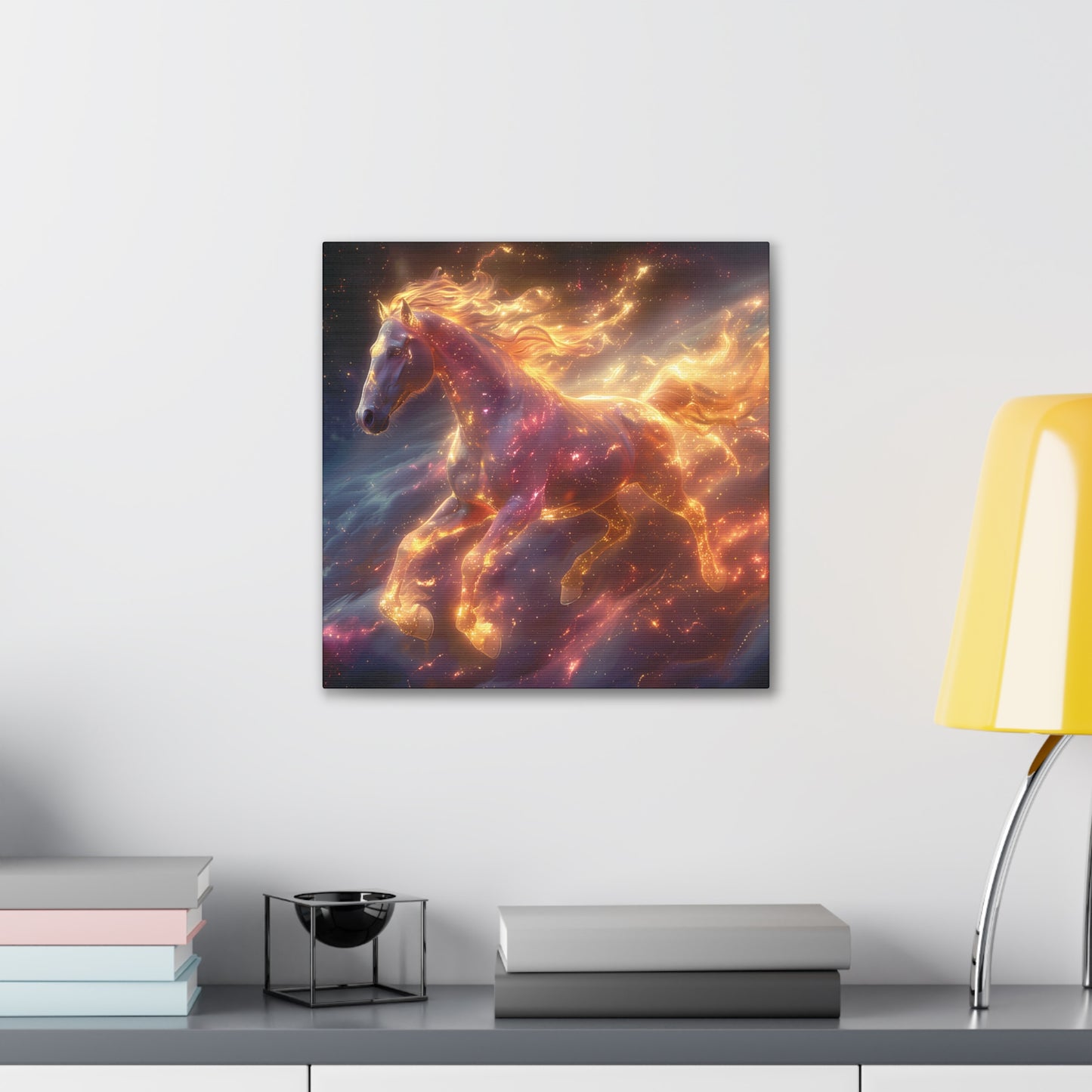 Flaming Horse - Canvas Stretched, 0.75"