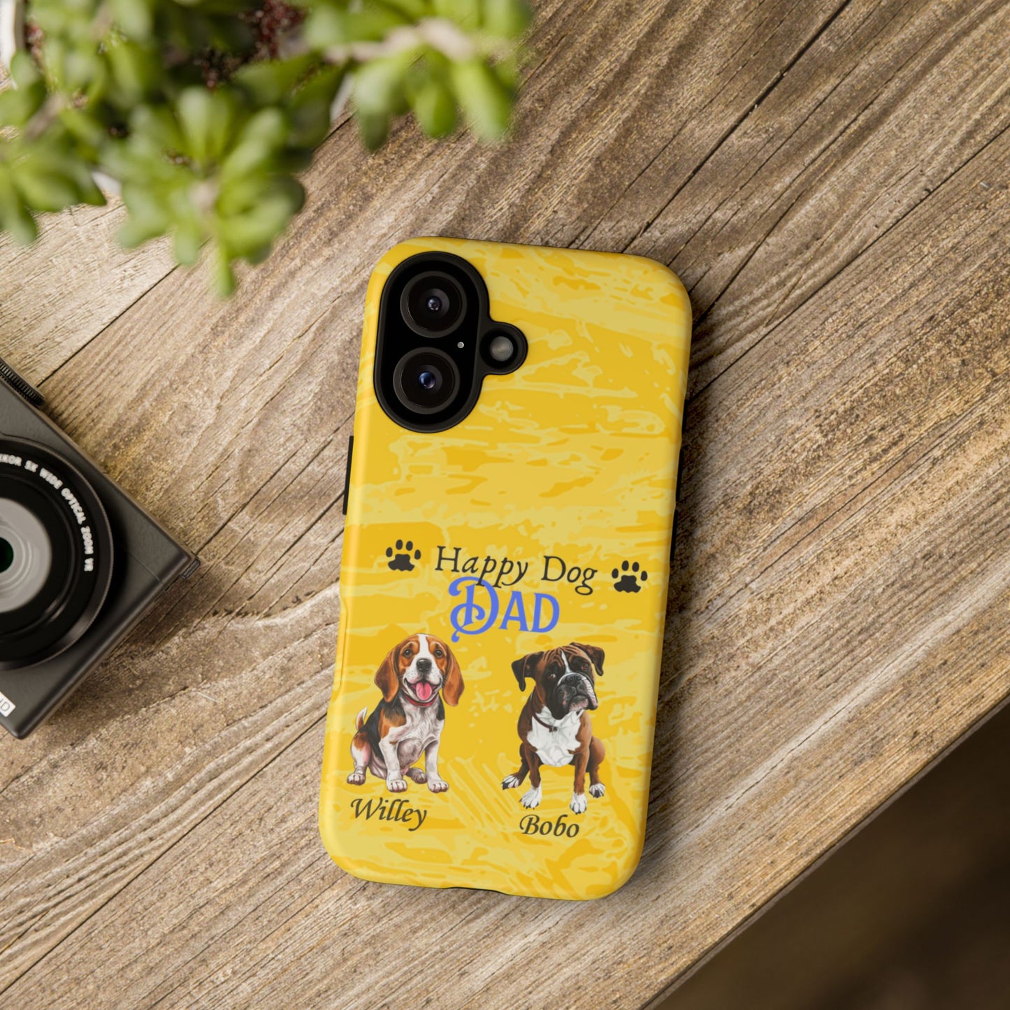 Happy Dog Dad - Personalized - Whimsical Phone Cases - Father's Day