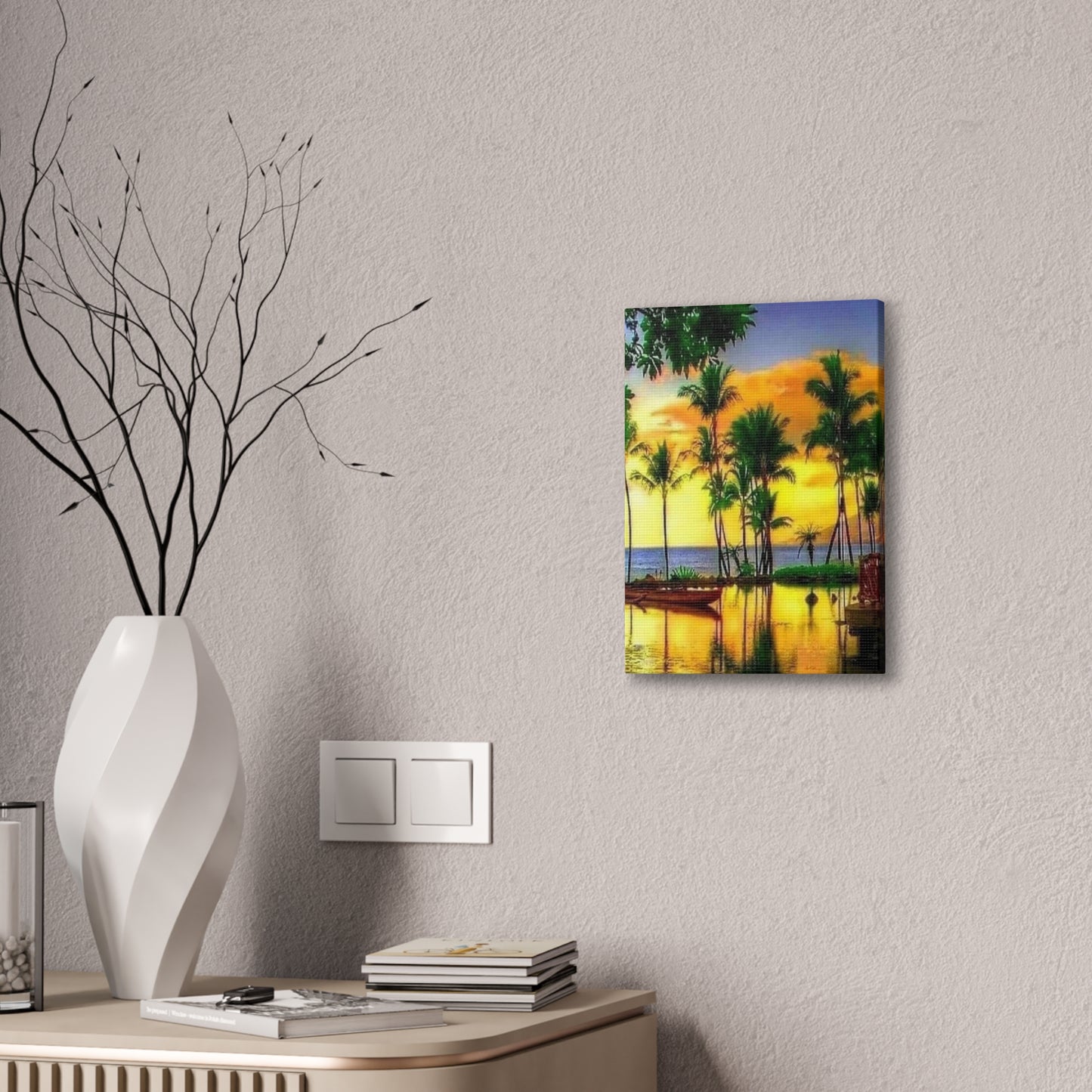 Island Lagoon - Canvas Stretched, 0.75"