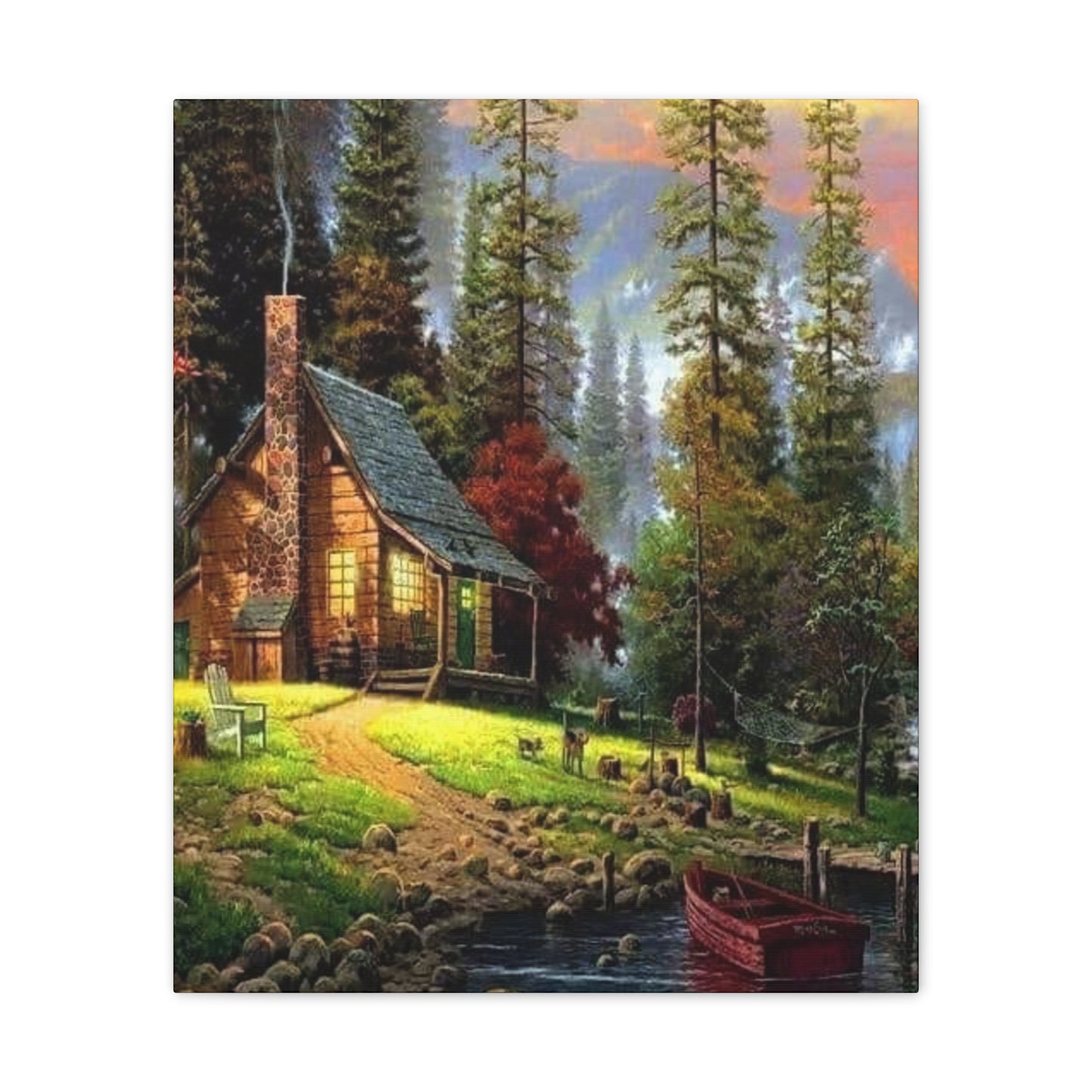 Cabin in the Woods - Canvas Stretched, 0.75"