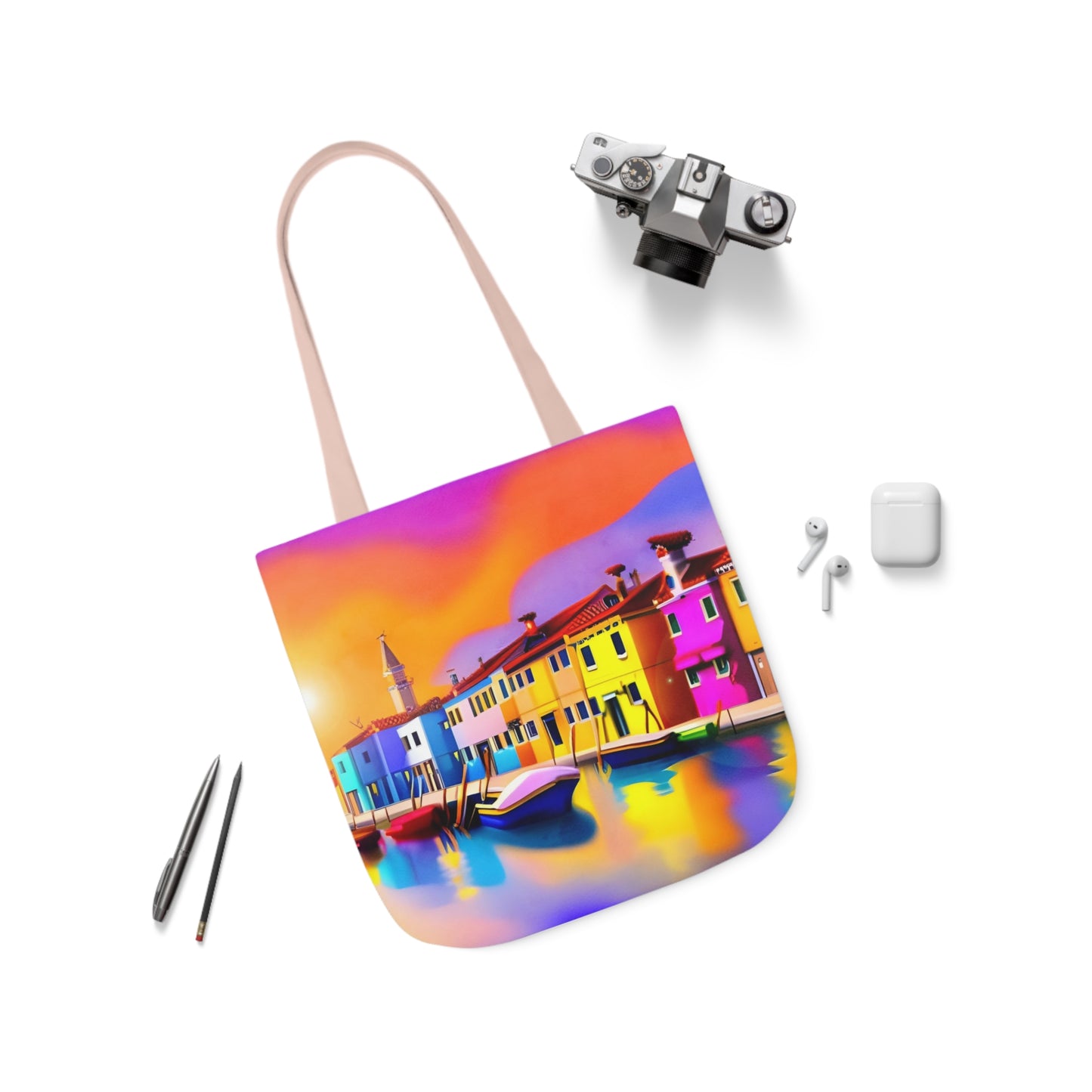 Venice - Canvas Tote Bag, 5-Color Straps