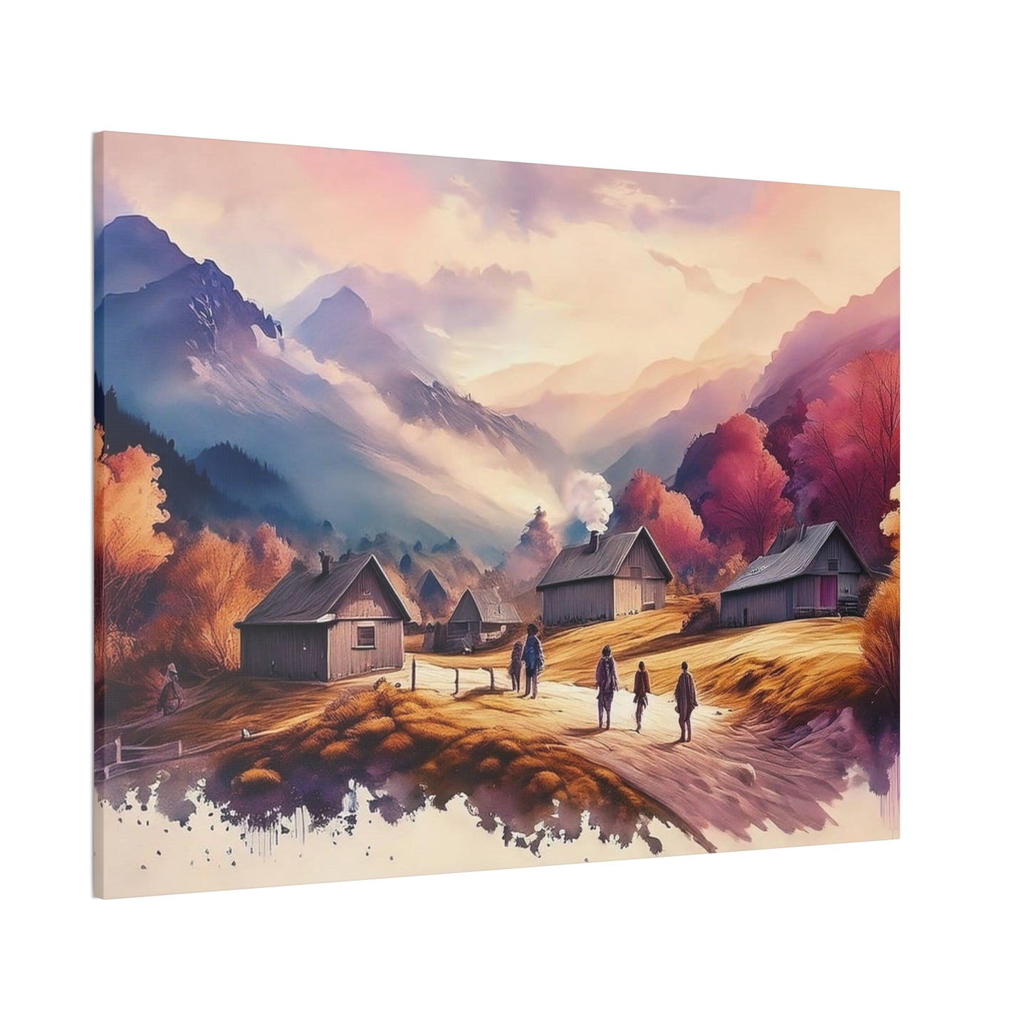 Village - Canvas Stretched, 0.75"