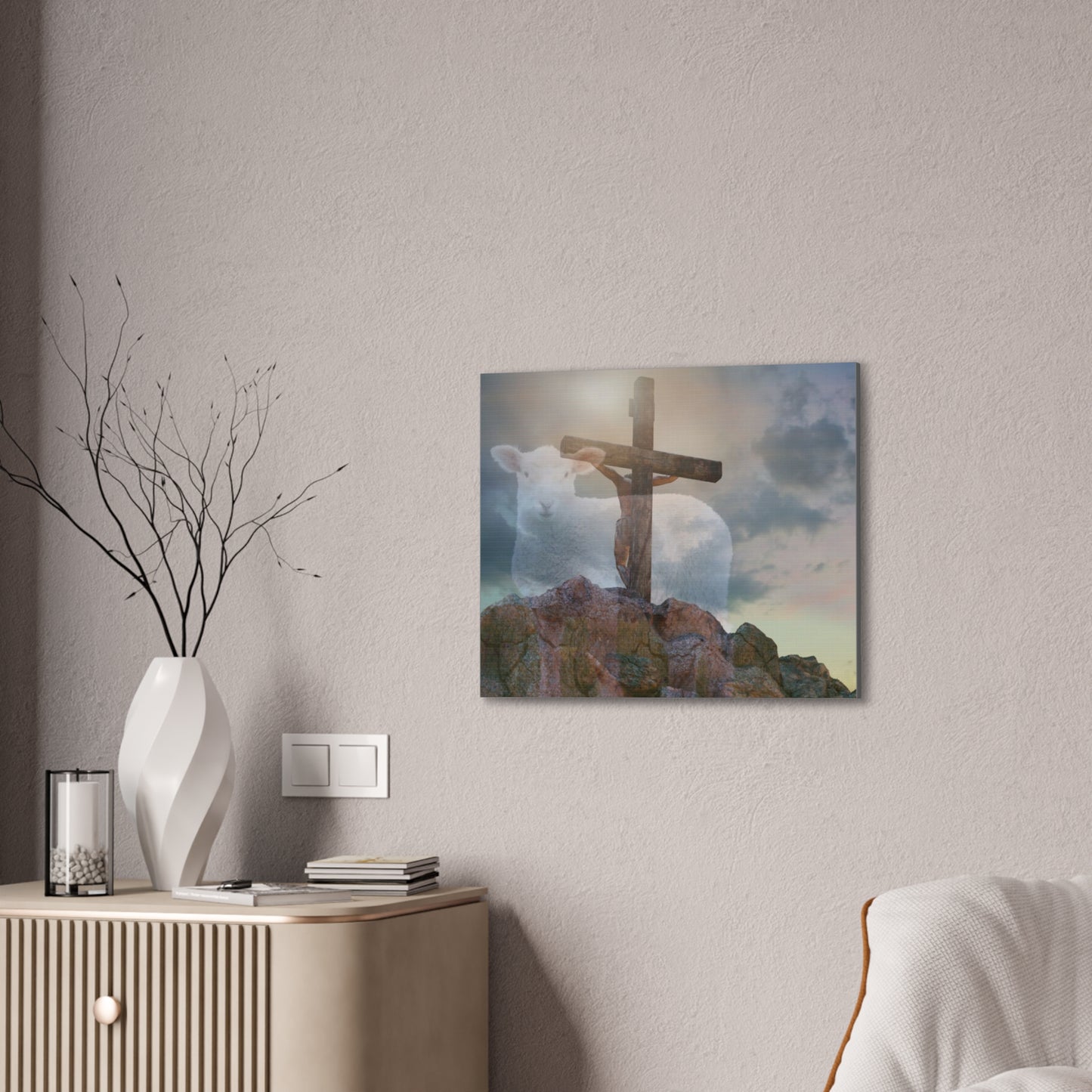 The Lamb of God - Canvas Stretched, 0.75" - Easter - Mother's Day - Father's Day