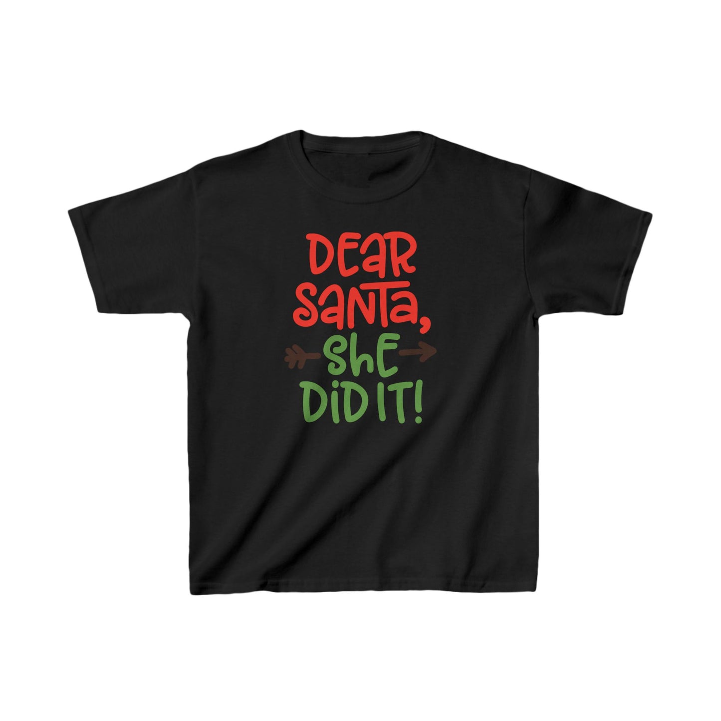 Kids - She Did it -  Heavy Cotton™ T-Shirts - Christmas