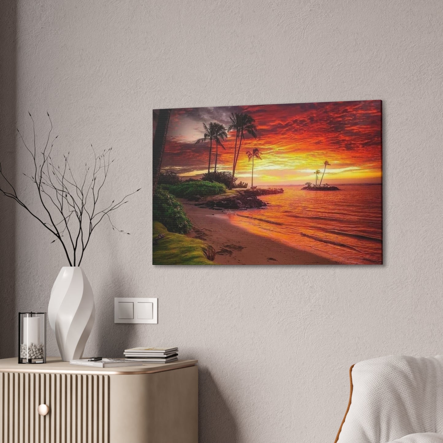Sunset Island - Canvas Stretched, 0.75"