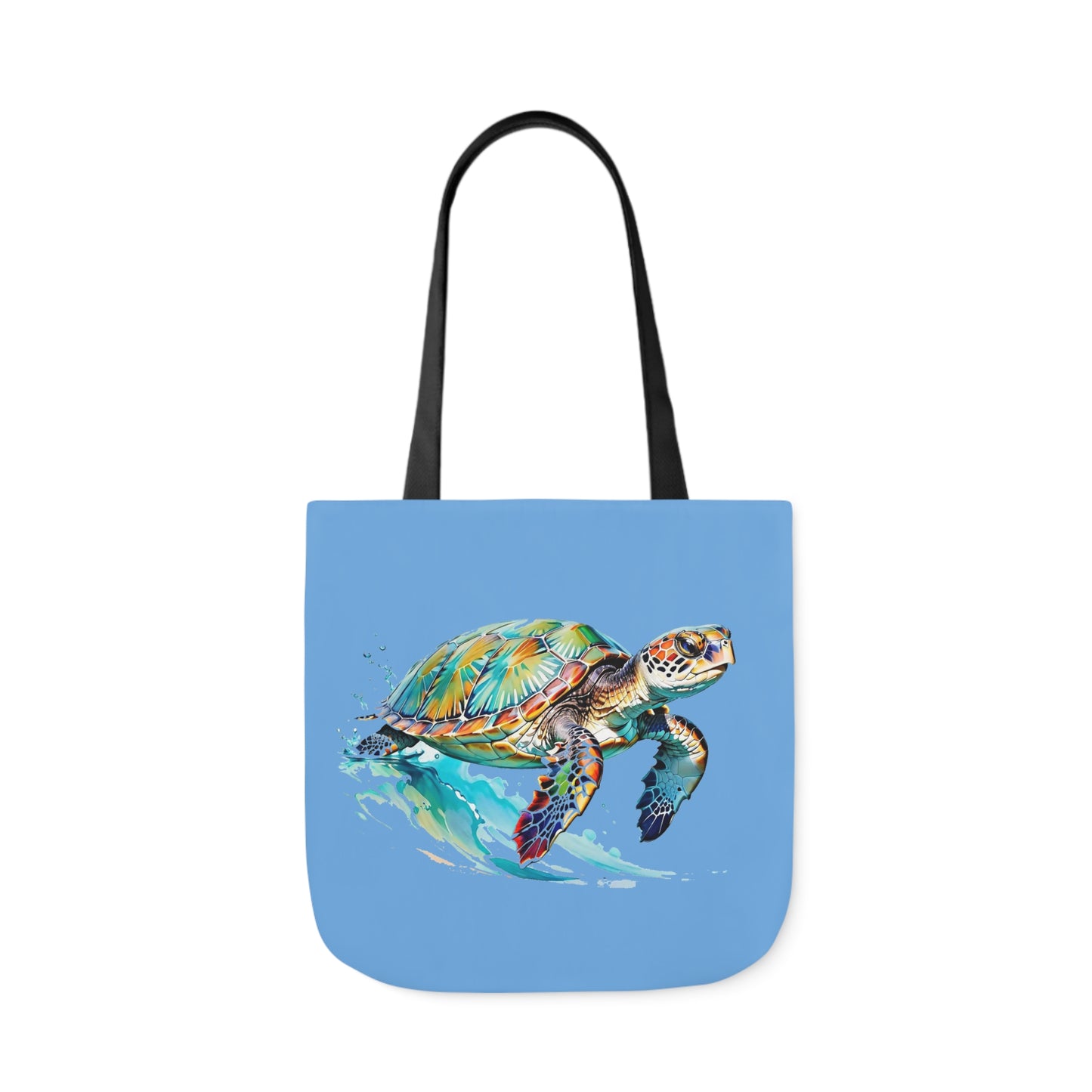 Turtle - Canvas Tote Bag, 5-Color Straps