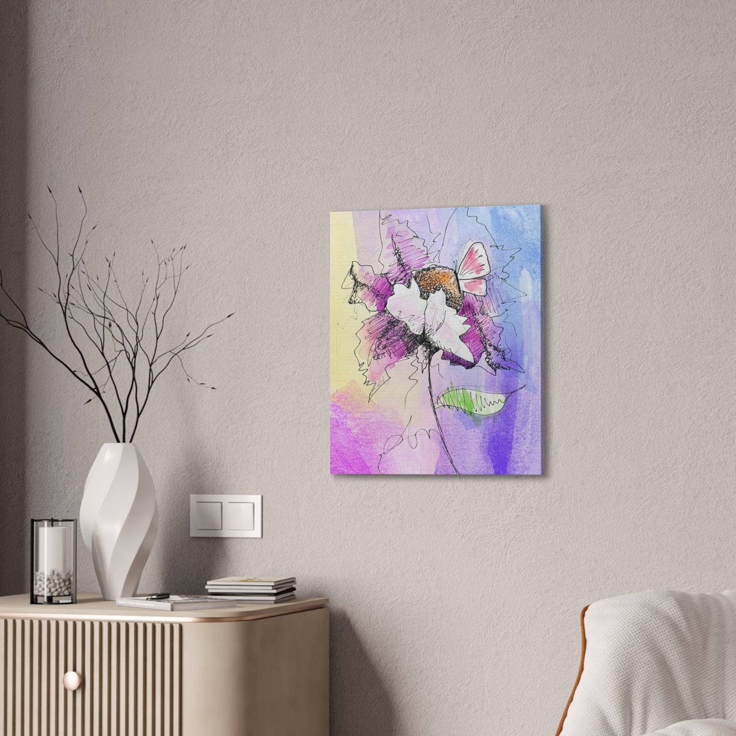 Abstract Flower - Canvas Stretched, 0.75"