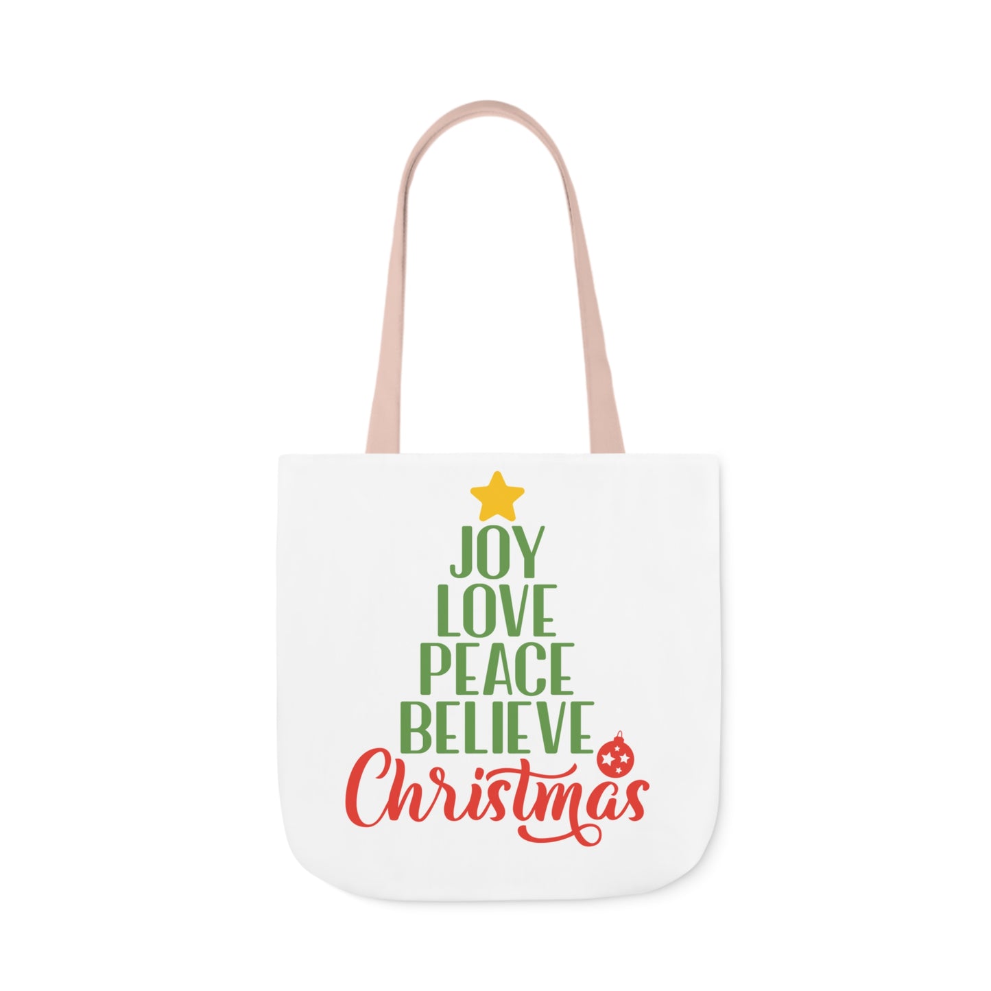 Love - Canvas Tote Bag, 5-Color Straps - Christmas