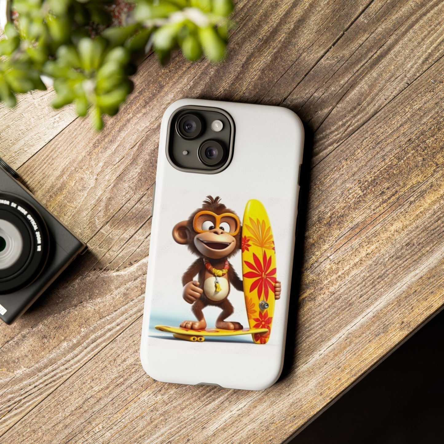 Surfer Monkey -Tough Whimsical Phone Cases