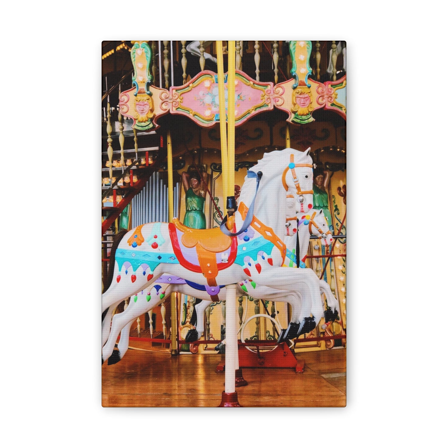 Carousel Horses - Canvas Stretched, 0.75"