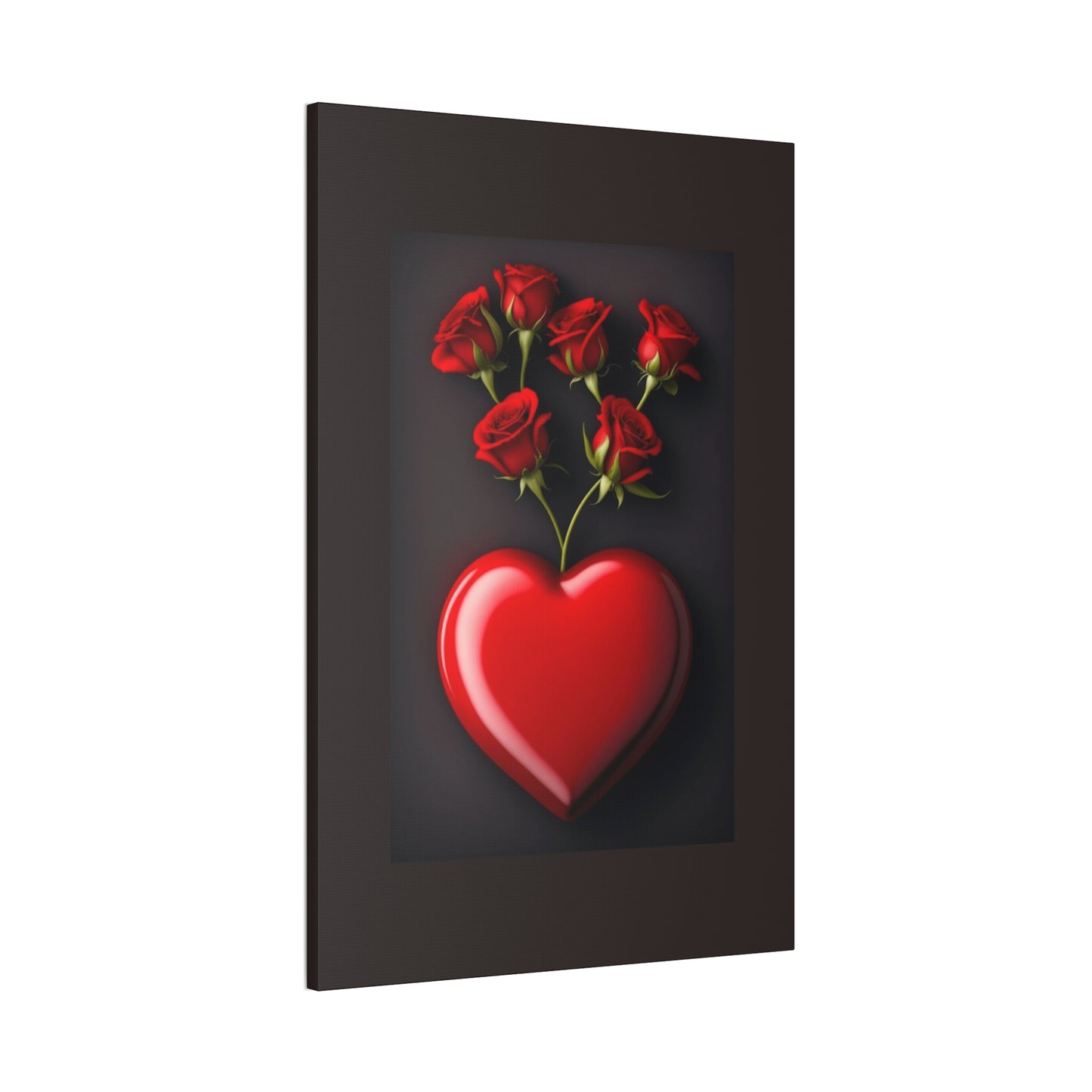 Heart and Roses - Canvas Stretched, 0.75" - Mother's Day