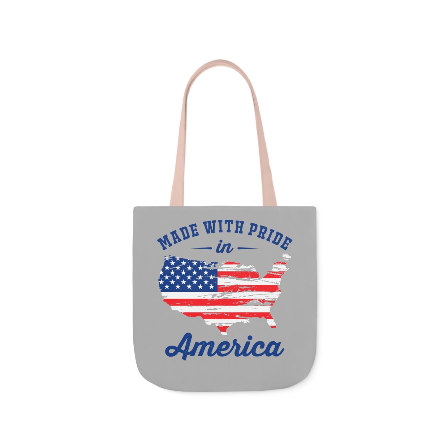 Made with Pride - Canvas Tote Bag, 5-Color Straps - Patriotic