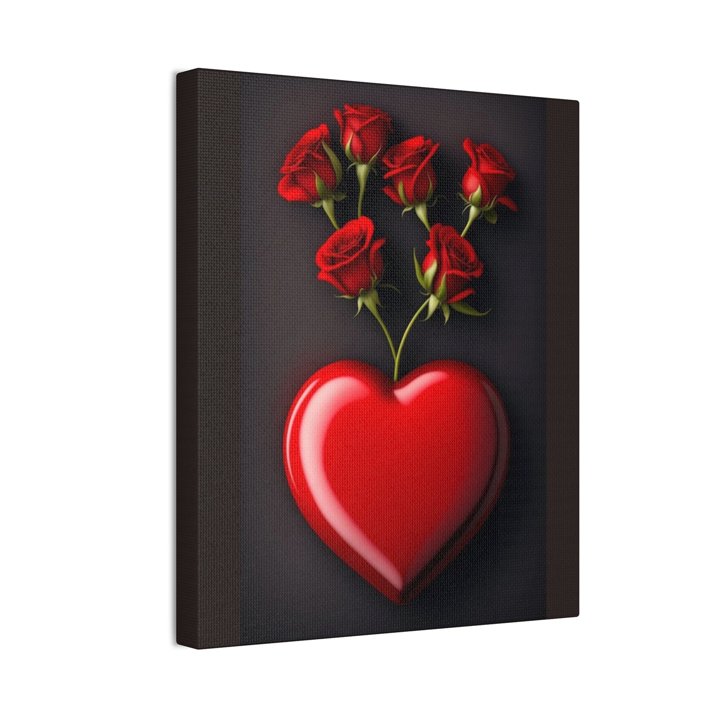 Heart and Roses - Canvas Stretched, 0.75" - Mother's Day