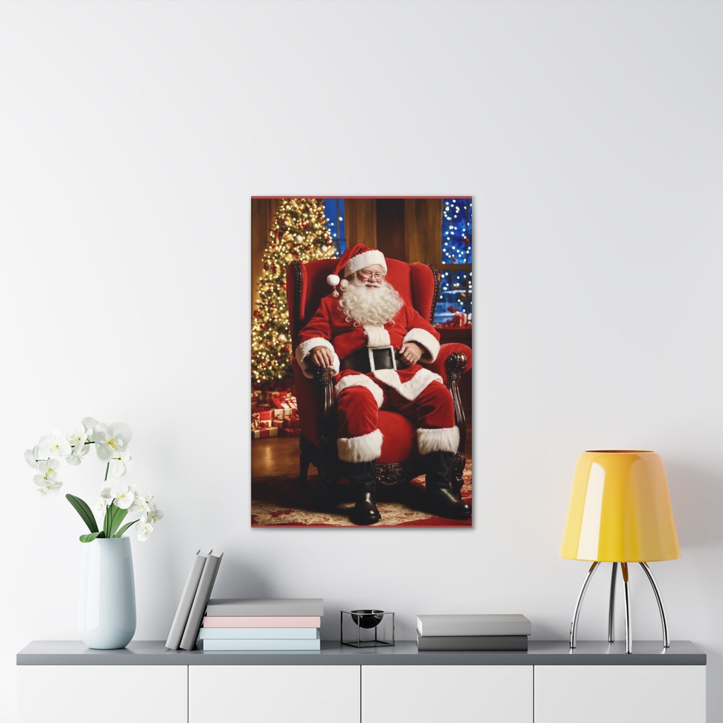 Santa - Canvas Stretched, 0.75" - Christmas