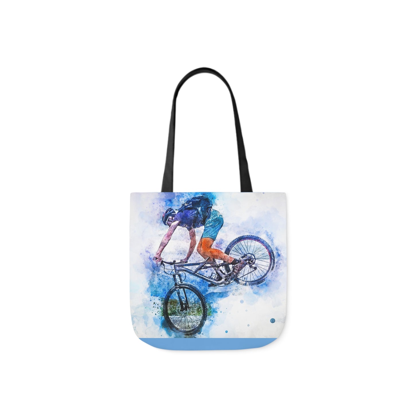 Mountain Bike - Canvas Tote Bag, 5-Color Straps