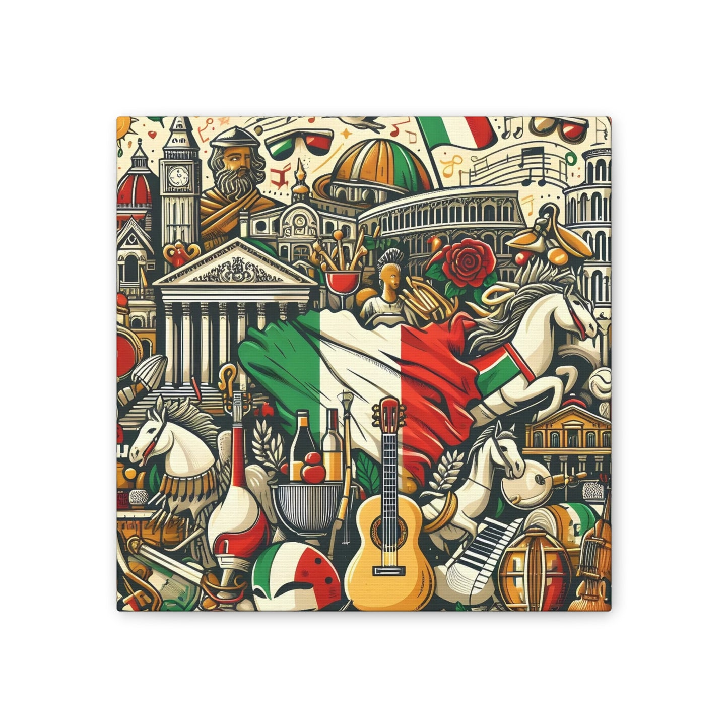 Italian Mural - Canvas Stretched, 0.75"