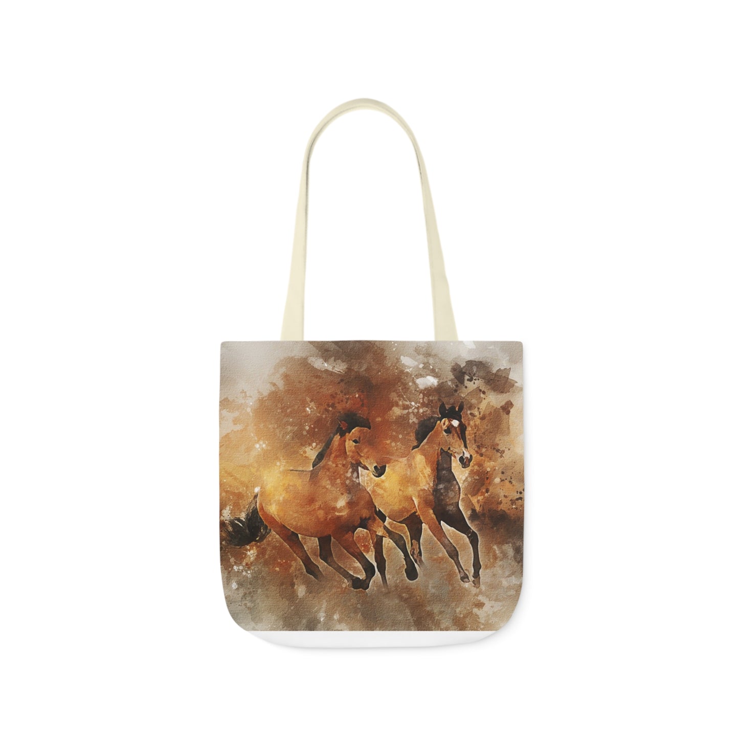 Horses - Canvas Tote Bag, 5-Color Straps