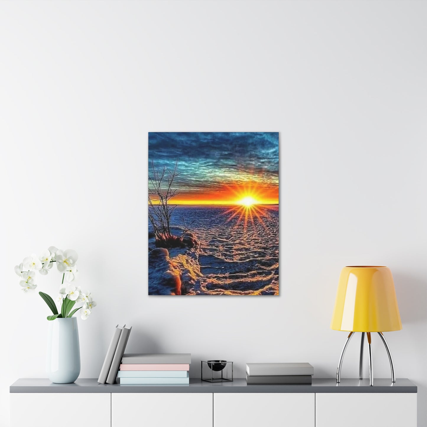 Sunrise on the Ocean - Canvas Stretched, 0.75"