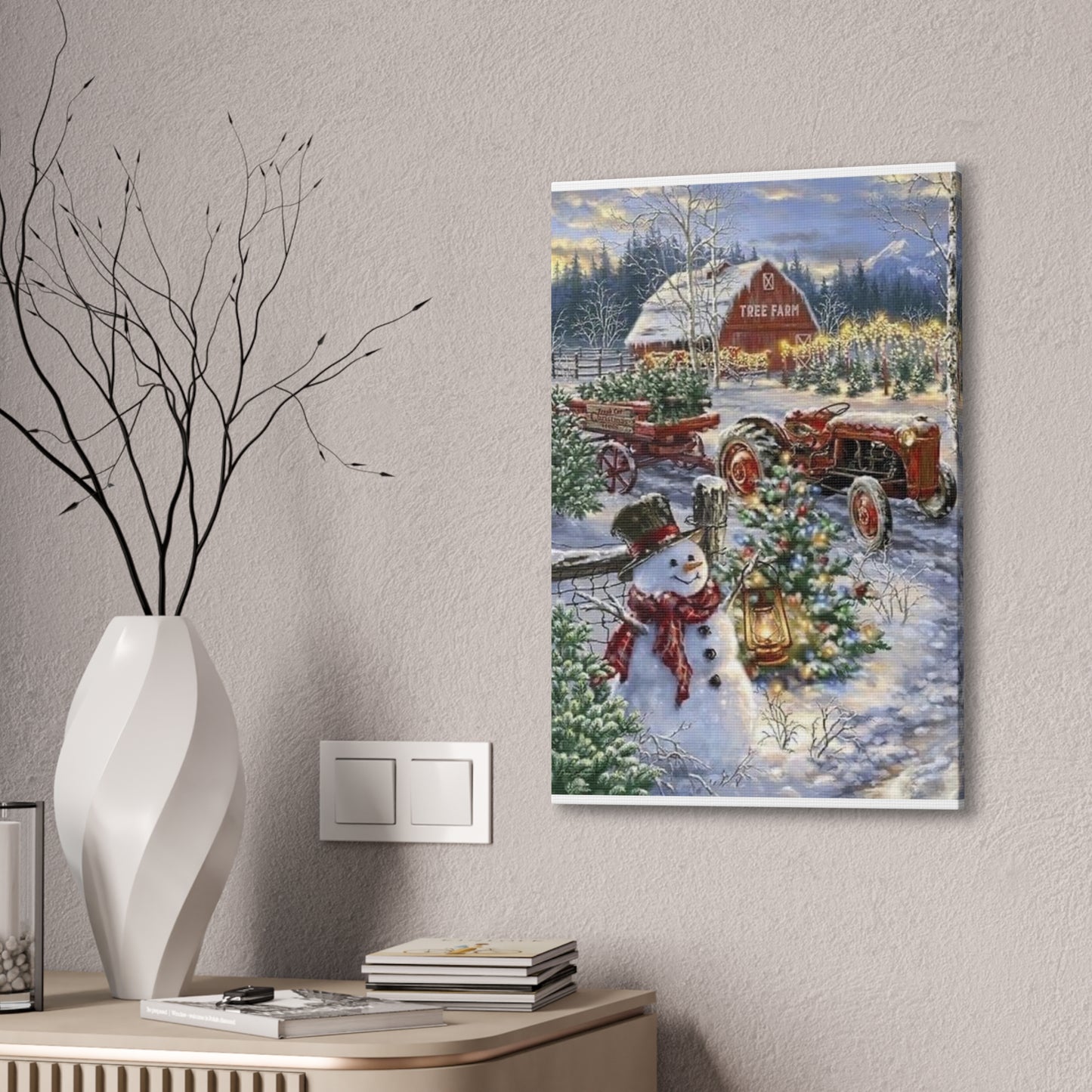 On the Farm - Canvas Stretched, 0.75" Christmas