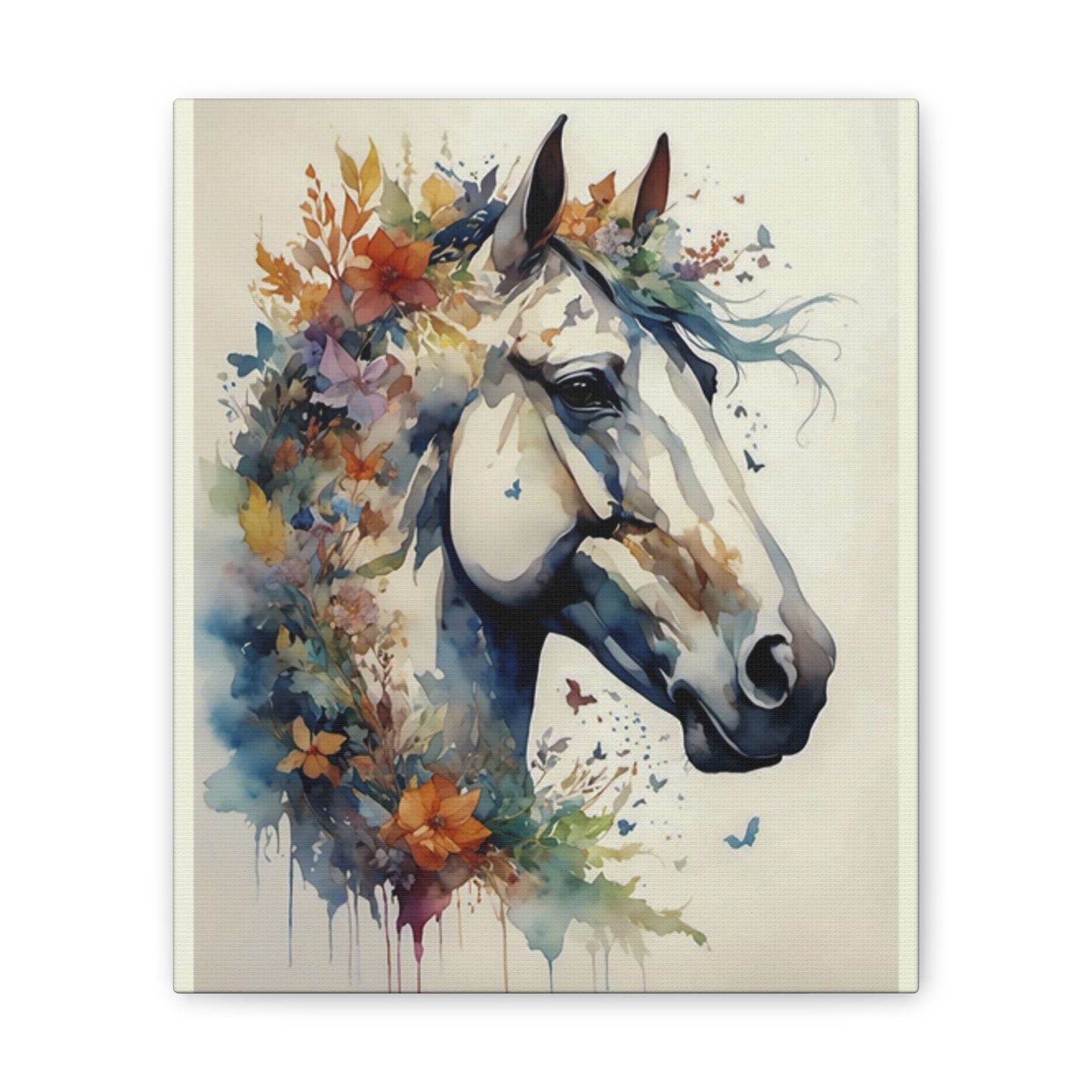 Horse Water Colored - Canvas Stretched, 0.75"