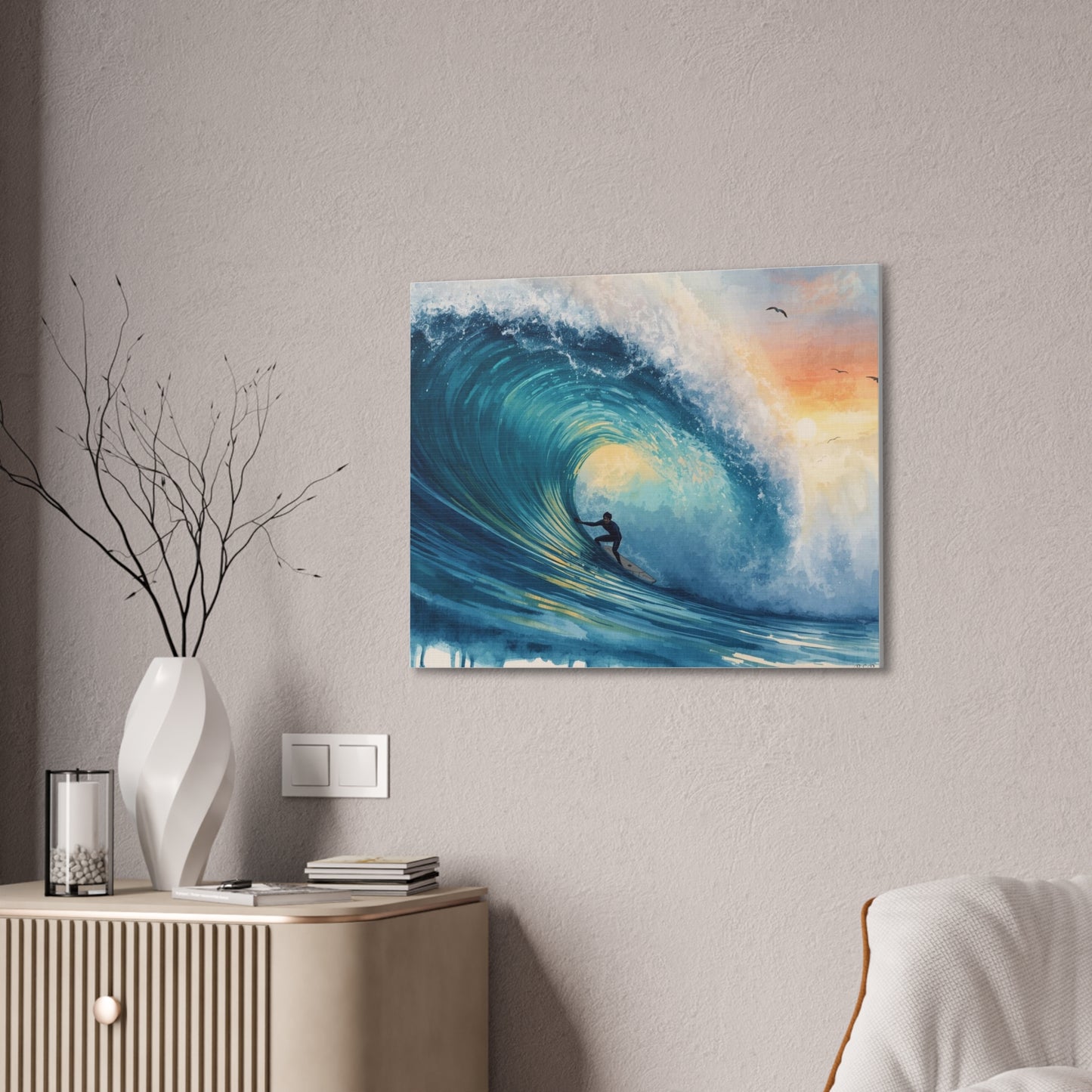 The Curl - Canvas Stretched, 0.75" - Wall Art 2026 - Sports