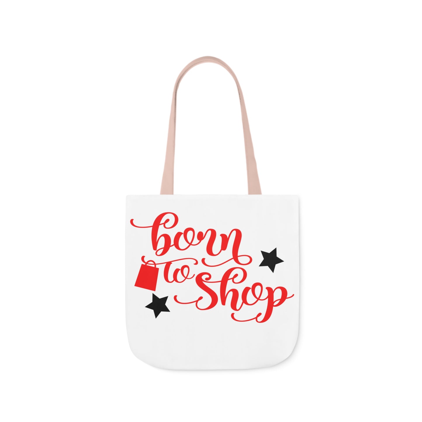 Born to Shop - Canvas Tote Bag, 5-Color Straps - Mother's Day