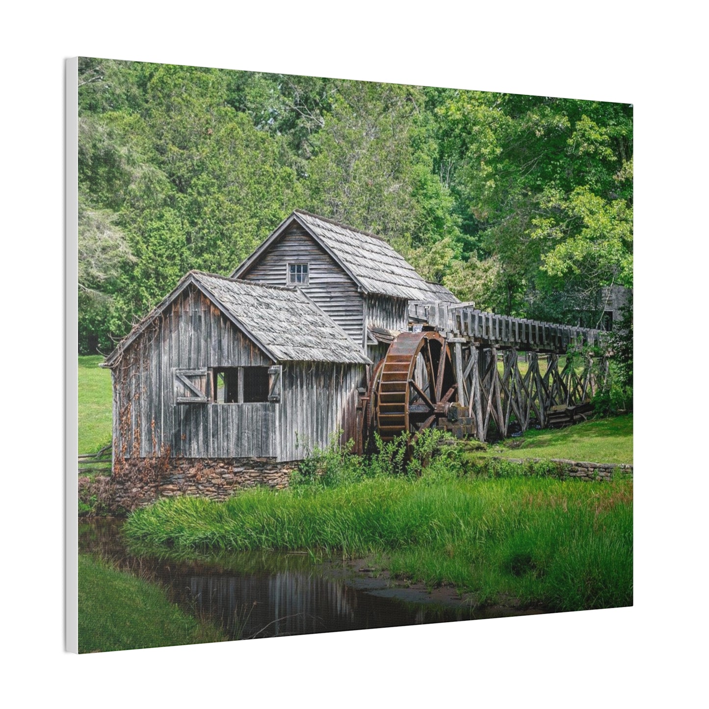 Water Wheel - Canvas Stretched, 0.75"