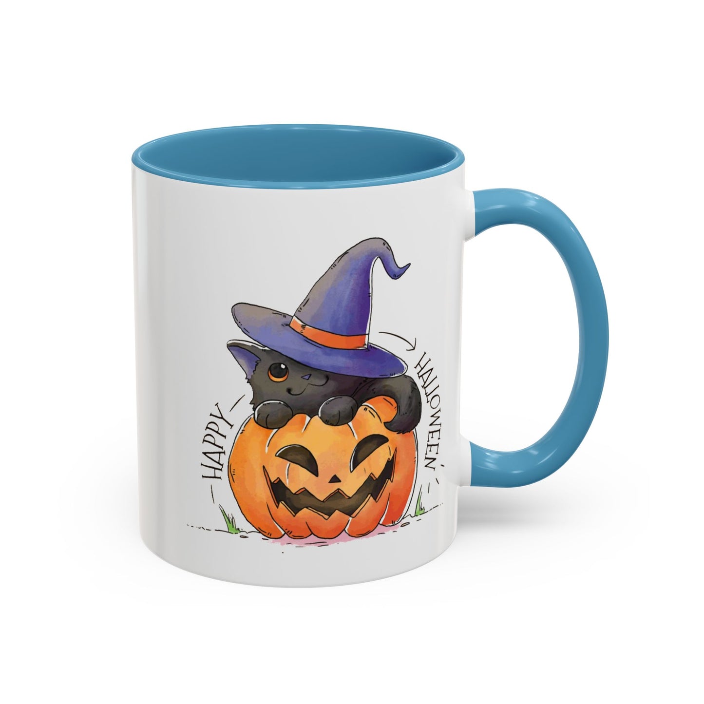 Happy Halloween - Accent Coffee Mug (11, 15oz) - Halloween