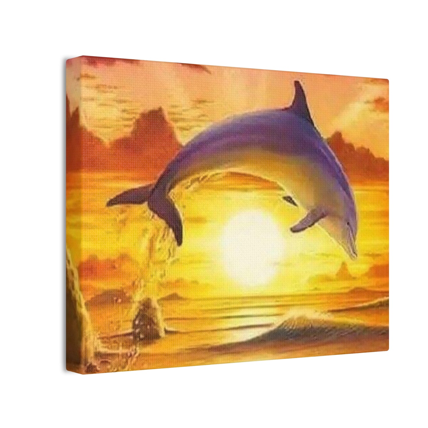 Dolphin - Canvas Stretched, 0.75"