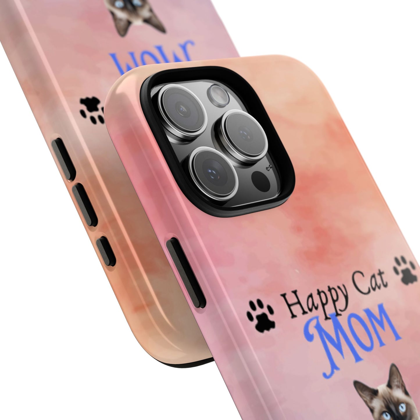 Happy Cat Mom - Personalized - Whimsical Phone Cases - Mother's Day