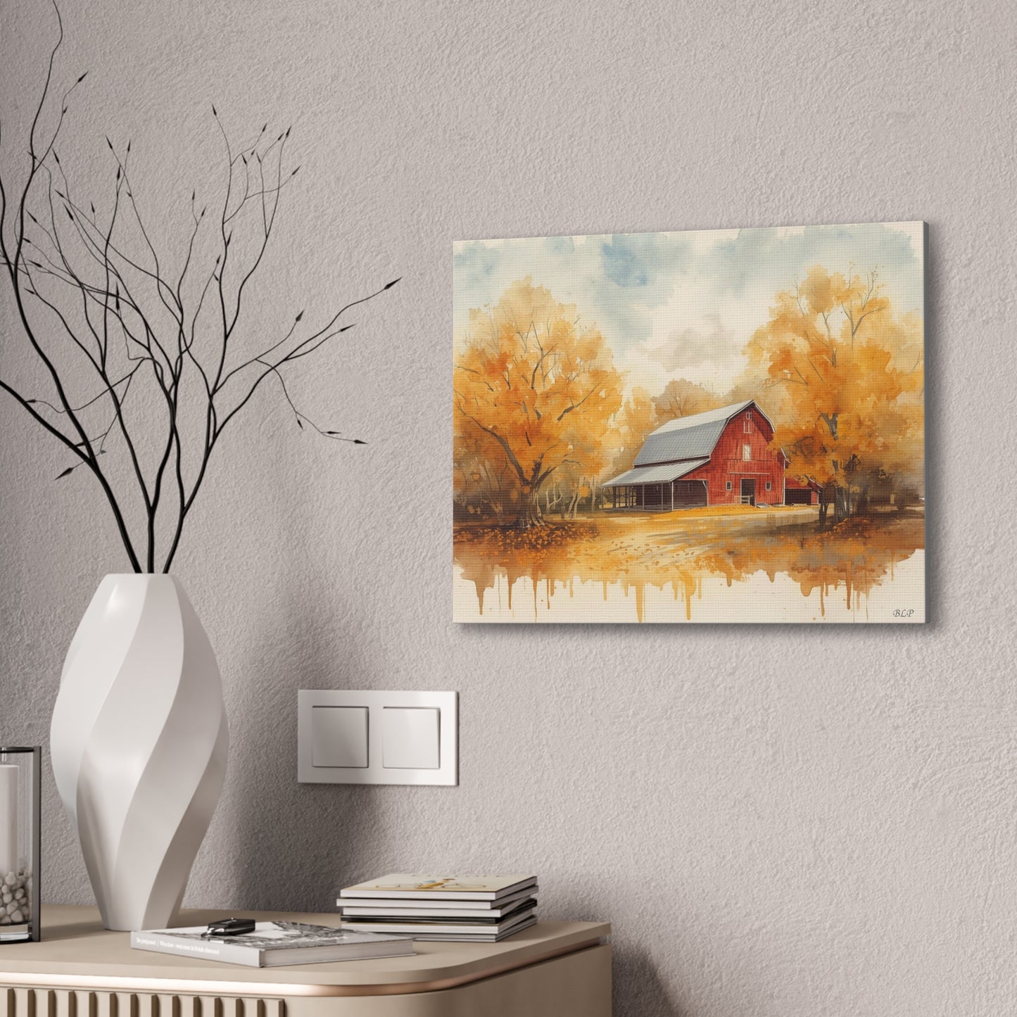 Red Barn - Canvas Stretched, 0.75"- 2026 Wall Art