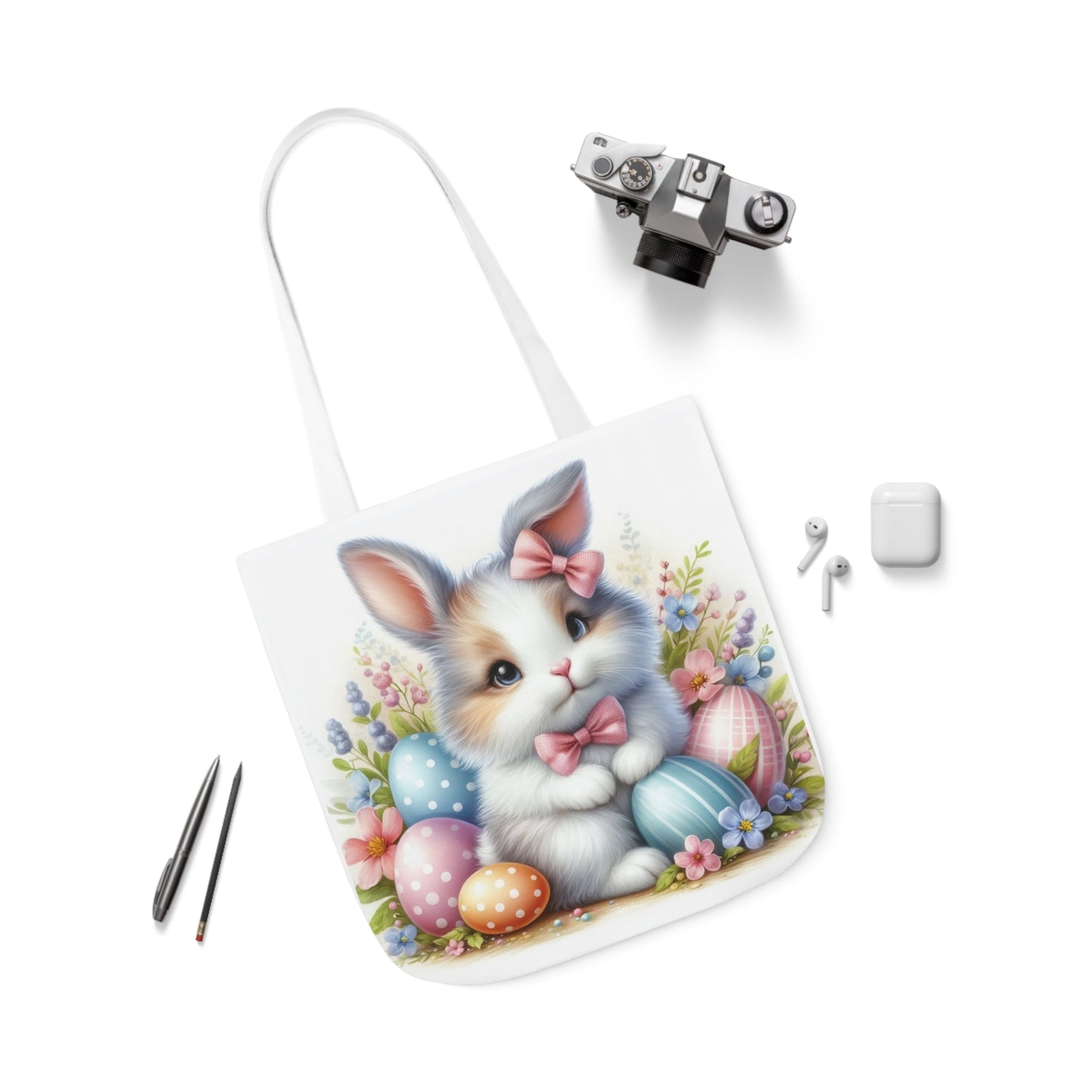 Easter - Canvas Tote Bag, 5-Color Straps -