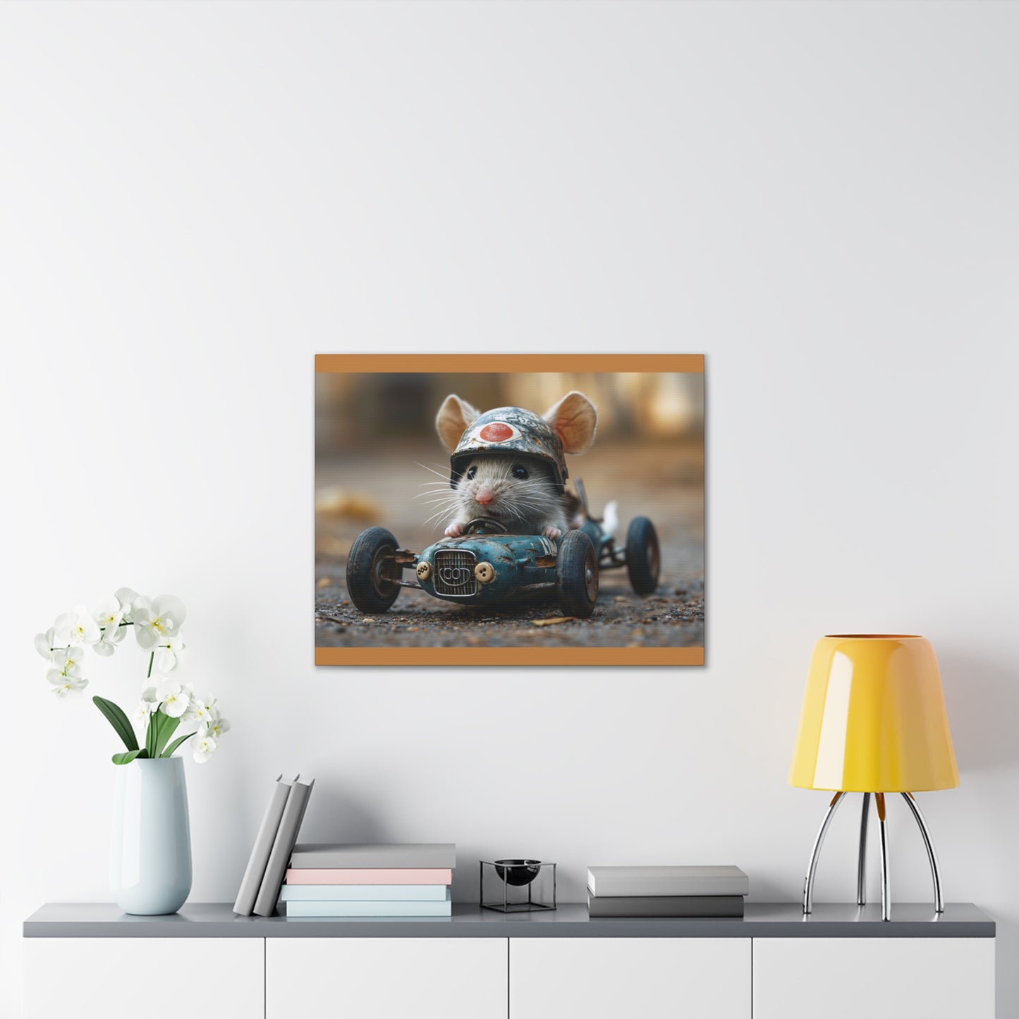 Mouse Racer - Canvas Stretched, 0.75"