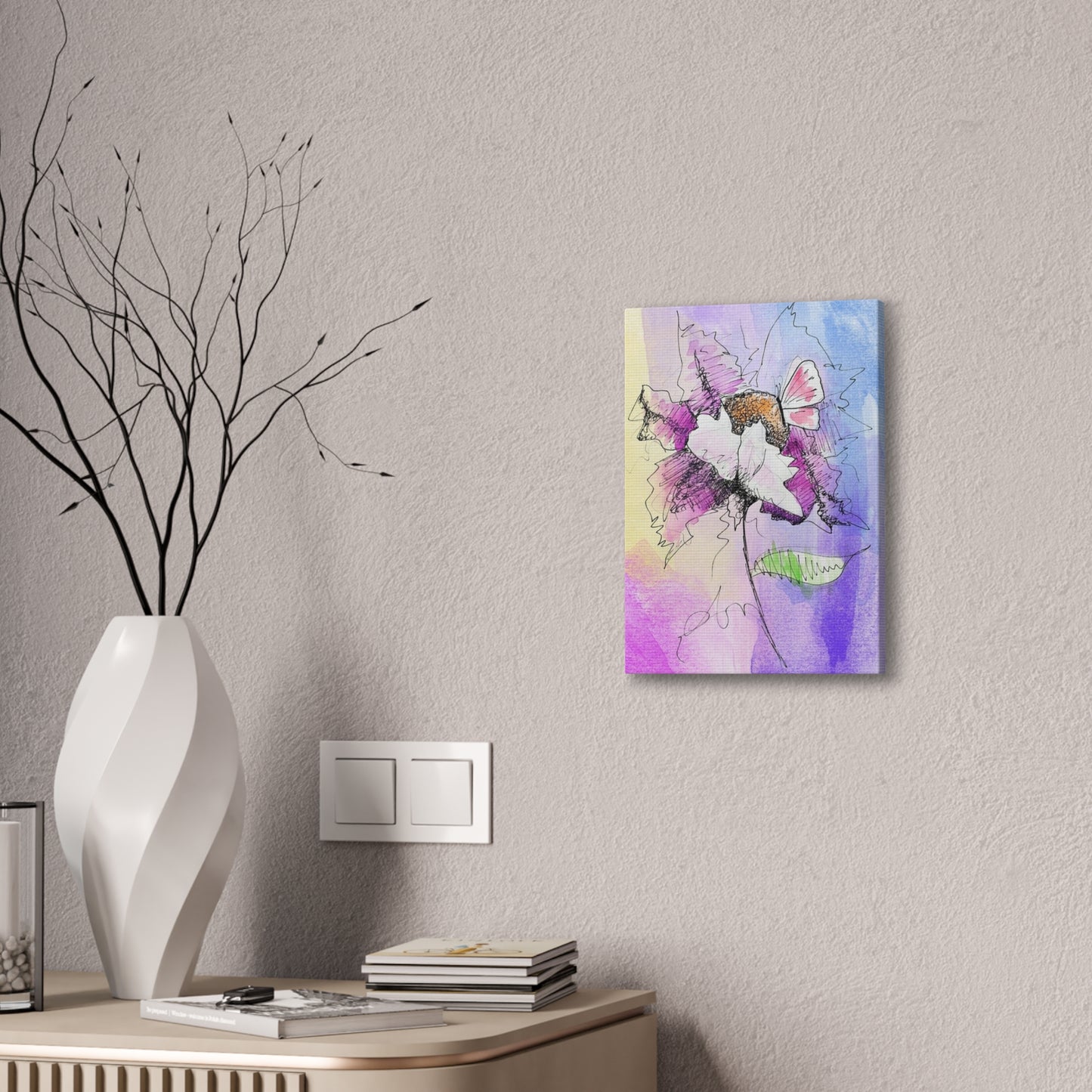 Abstract Flower - Canvas Stretched, 0.75"