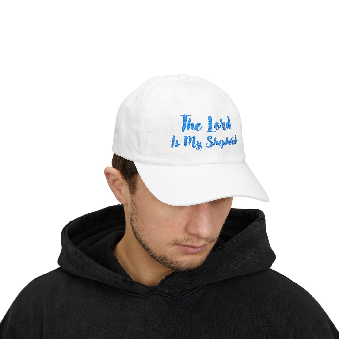 The Lord is My Shepherd in Light Blue - Embroidered - Classic Dad Baseball Cap - Easter - Mother's Day - Father's Day