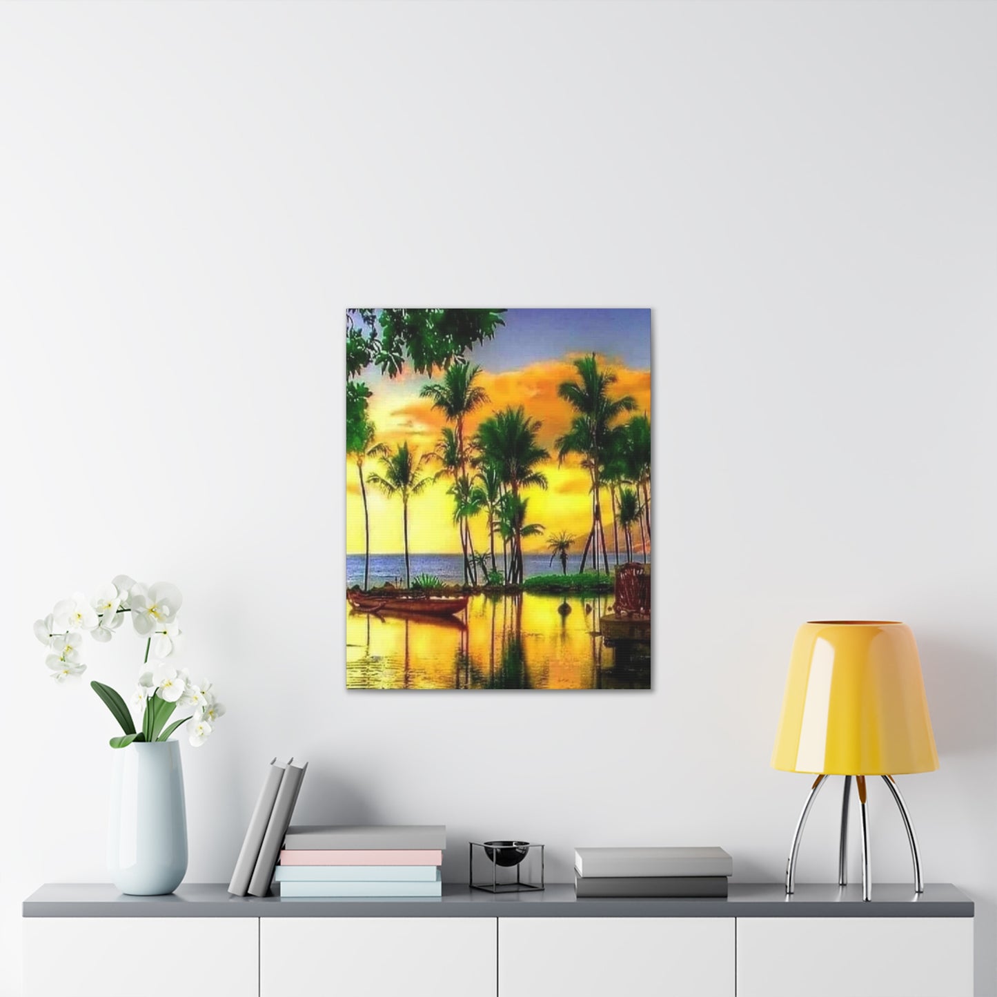 Island Lagoon - Canvas Stretched, 0.75"